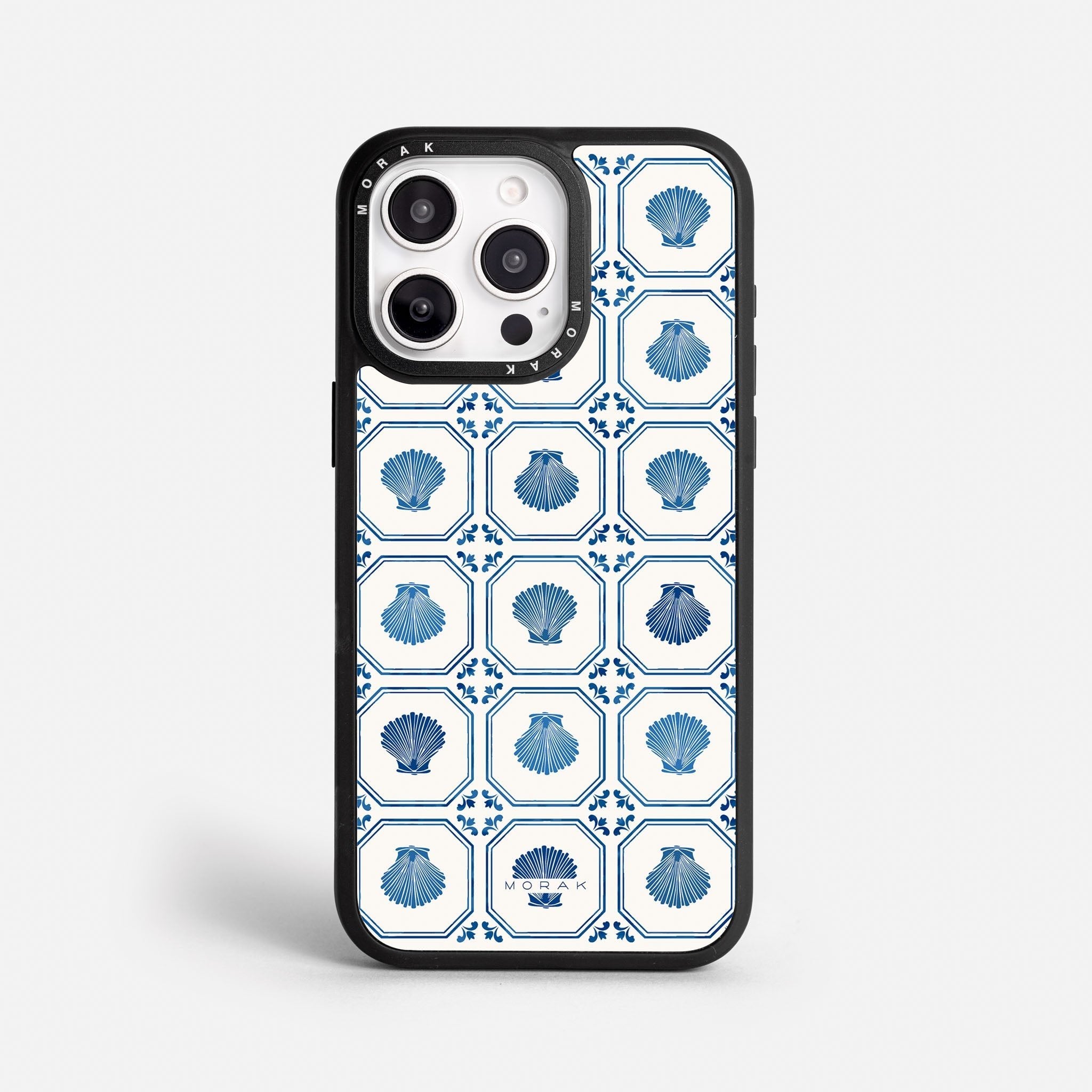 Case Azulejo Marino - Blanco Premium – Protección antigolpe | Diseño colombiano | Morak
