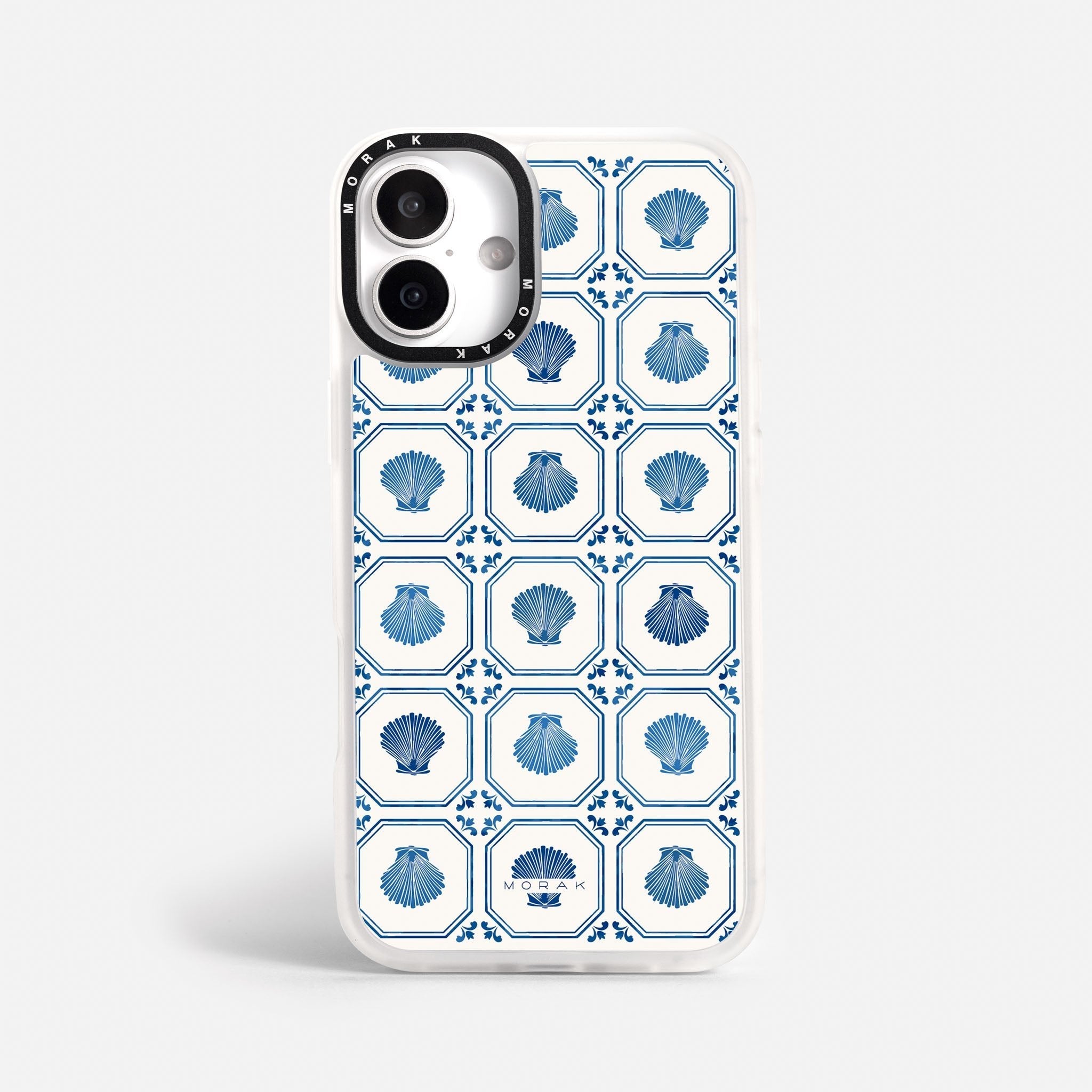 Case Azulejo Marino - Blanco Premium – Protección antigolpe | Diseño colombiano | Morak