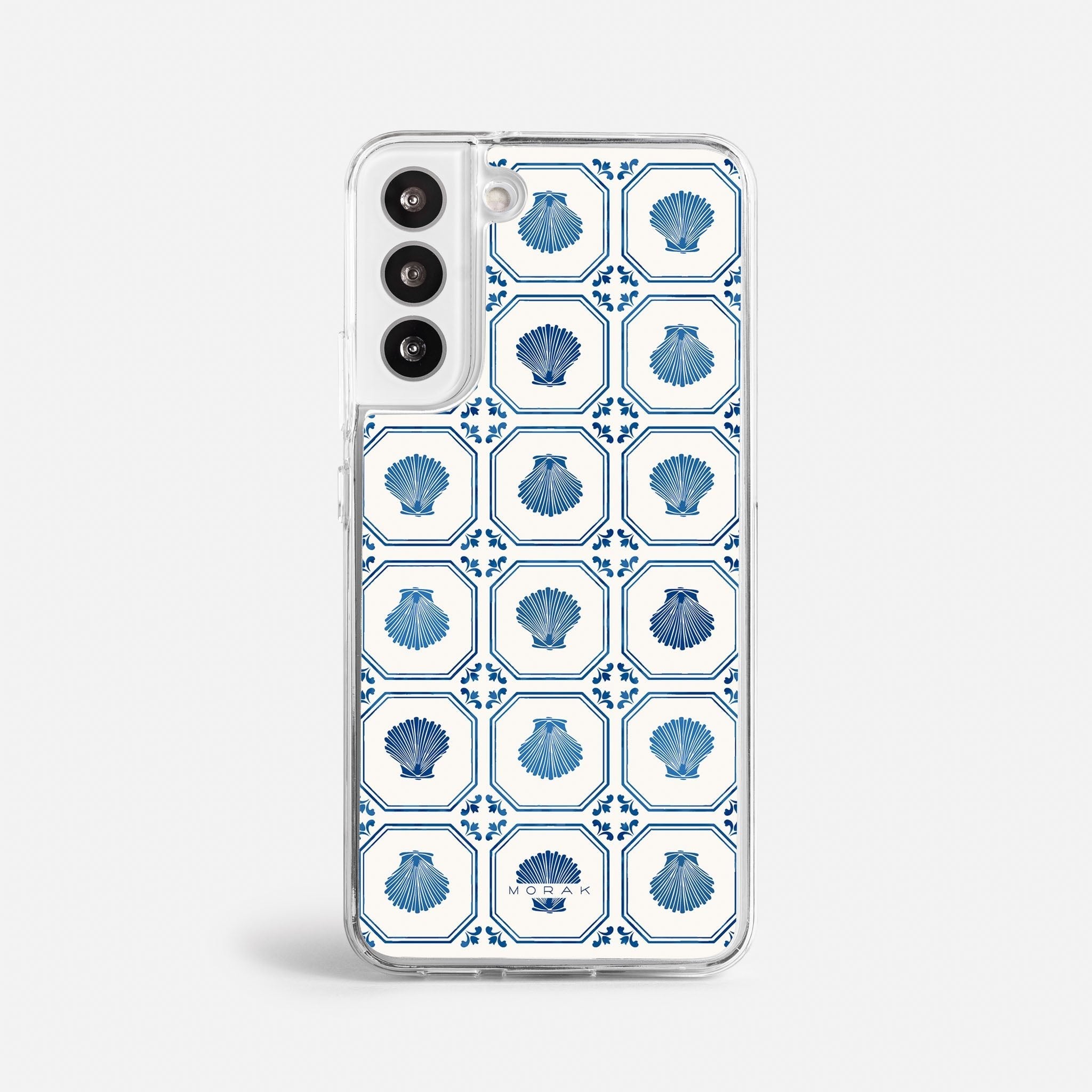 Case Azulejo Marino - Blanco Premium – Protección antigolpe | Diseño colombiano | Morak