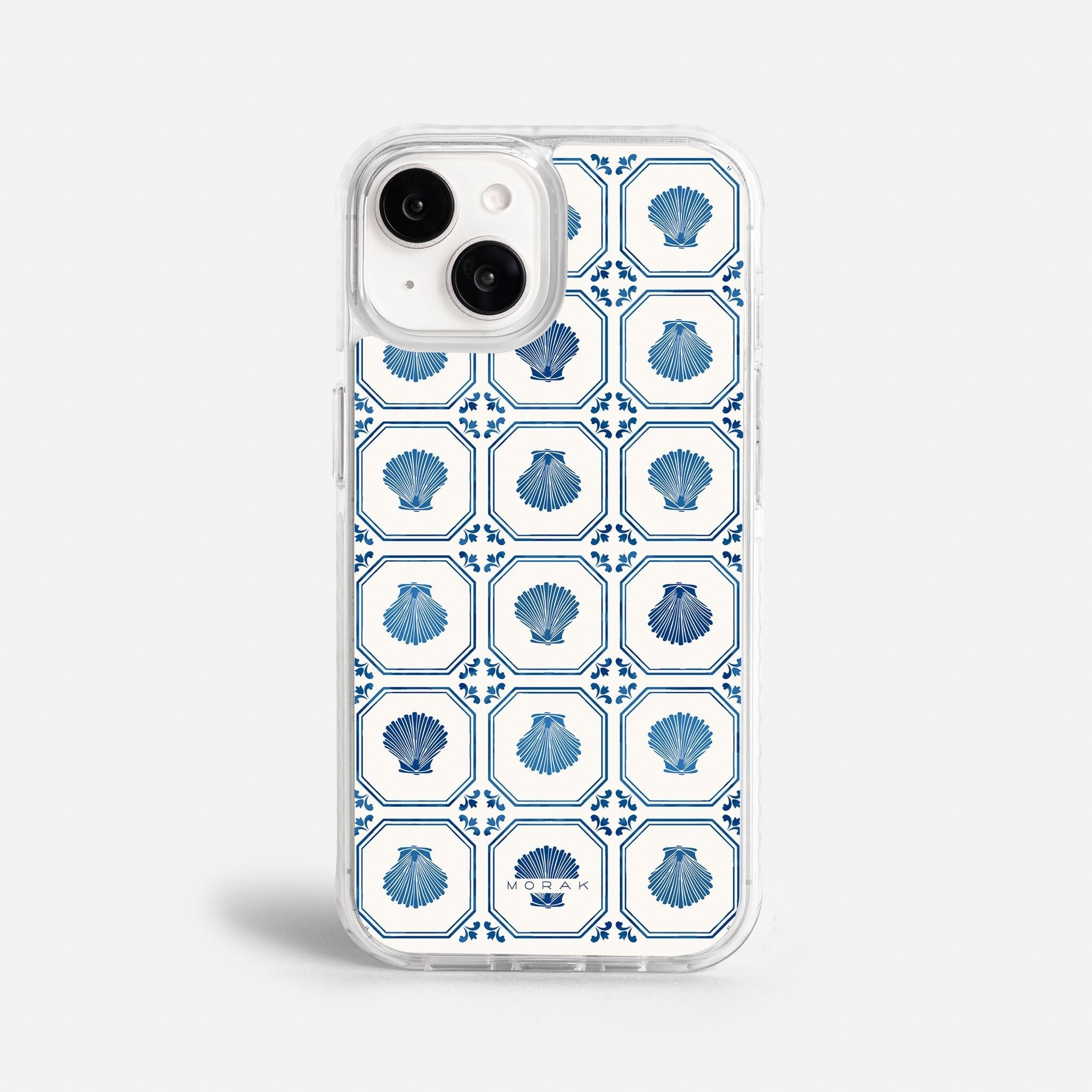 Case Azulejo Marino - Blanco Premium – Protección antigolpe | Diseño colombiano | Morak
