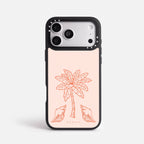 Case Funda Bajo Palmeras - Blanco Premium Para iPhone 17-12 Samsung S26-S22