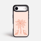 Case Funda Bajo Palmeras - Blanco Premium Para iPhone 17-12 Samsung S26-S22
