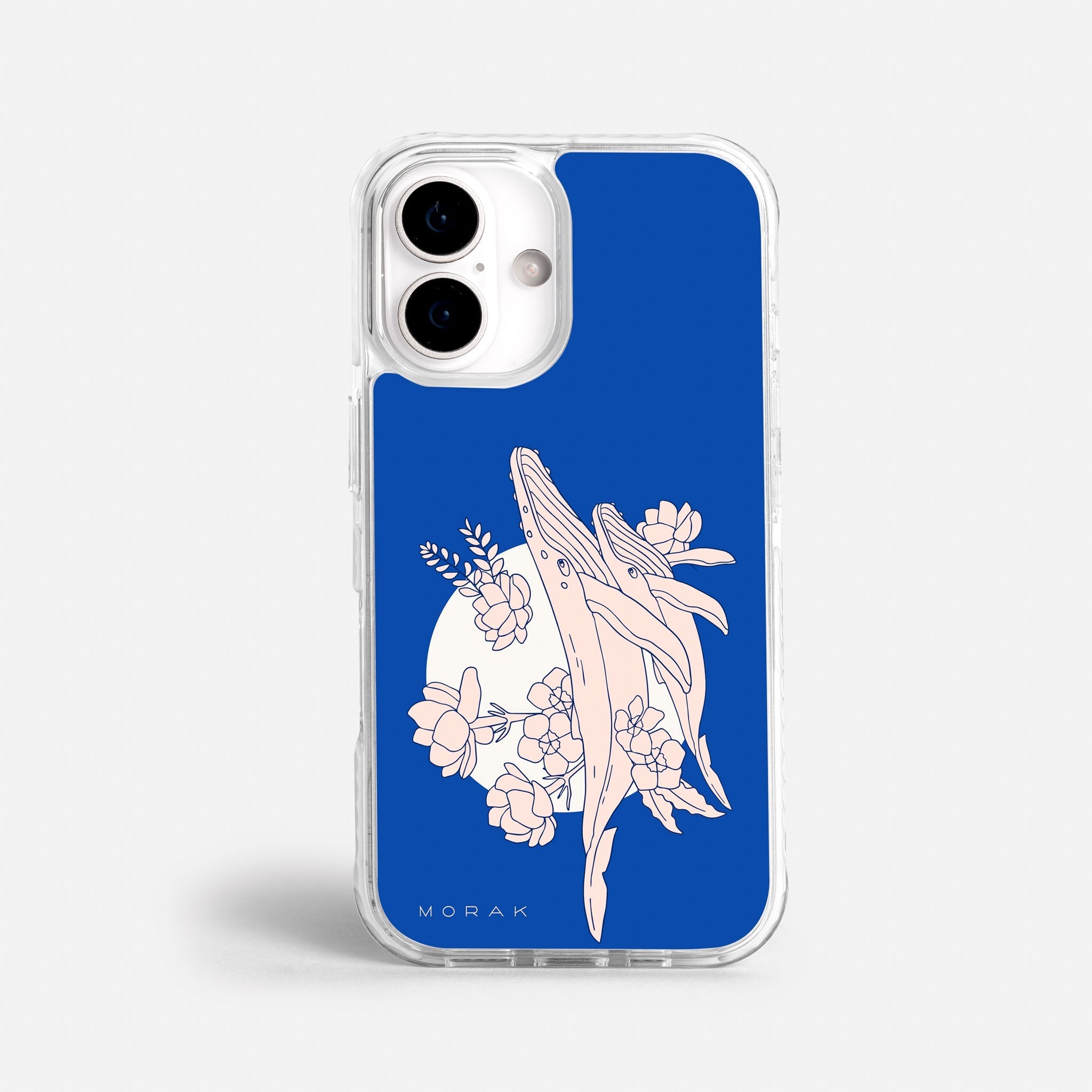 Case Ballenas - Blanco Premium – Protección antigolpe | Diseño colombiano | Morak