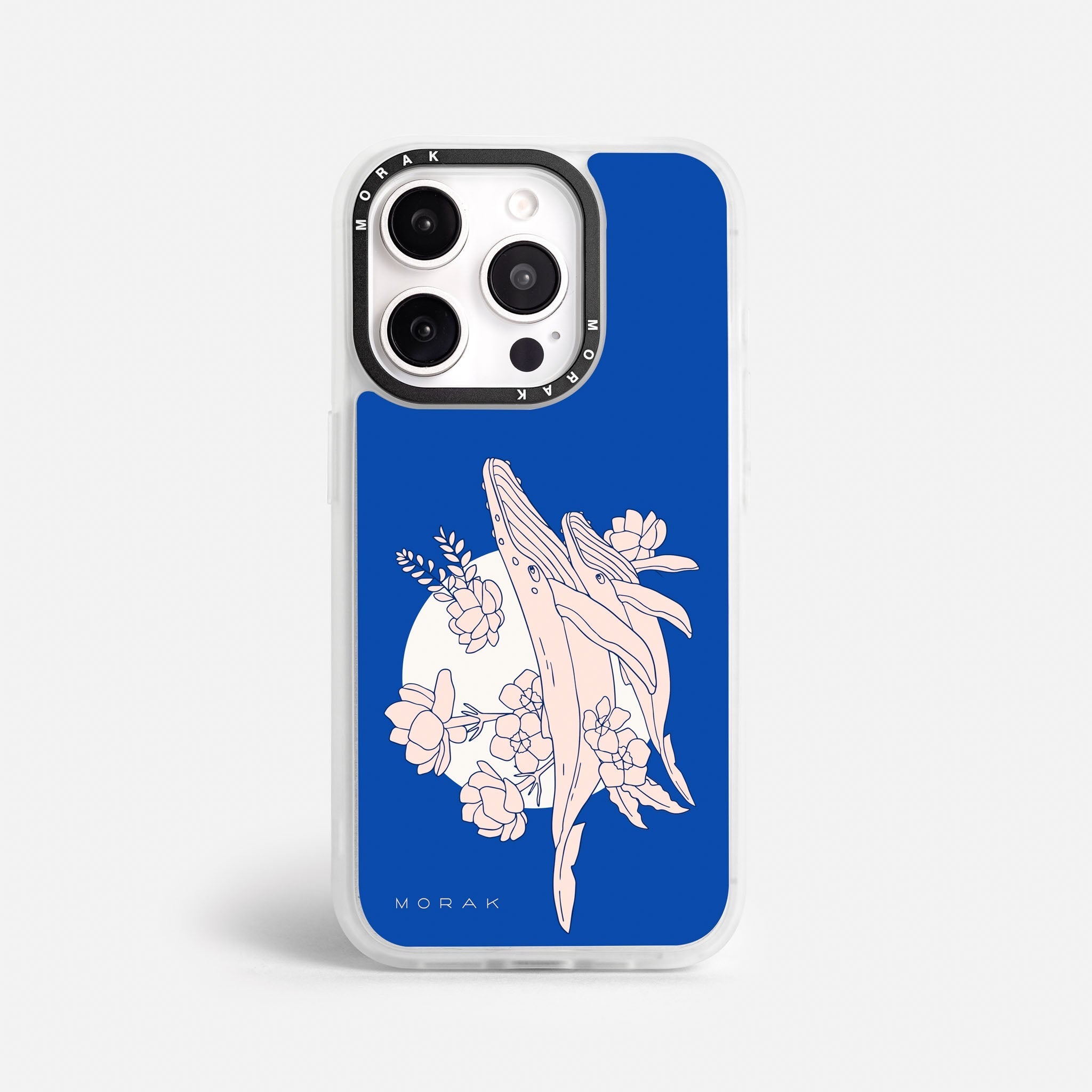 Case Ballenas - Blanco Premium – Protección antigolpe | Diseño colombiano | Morak