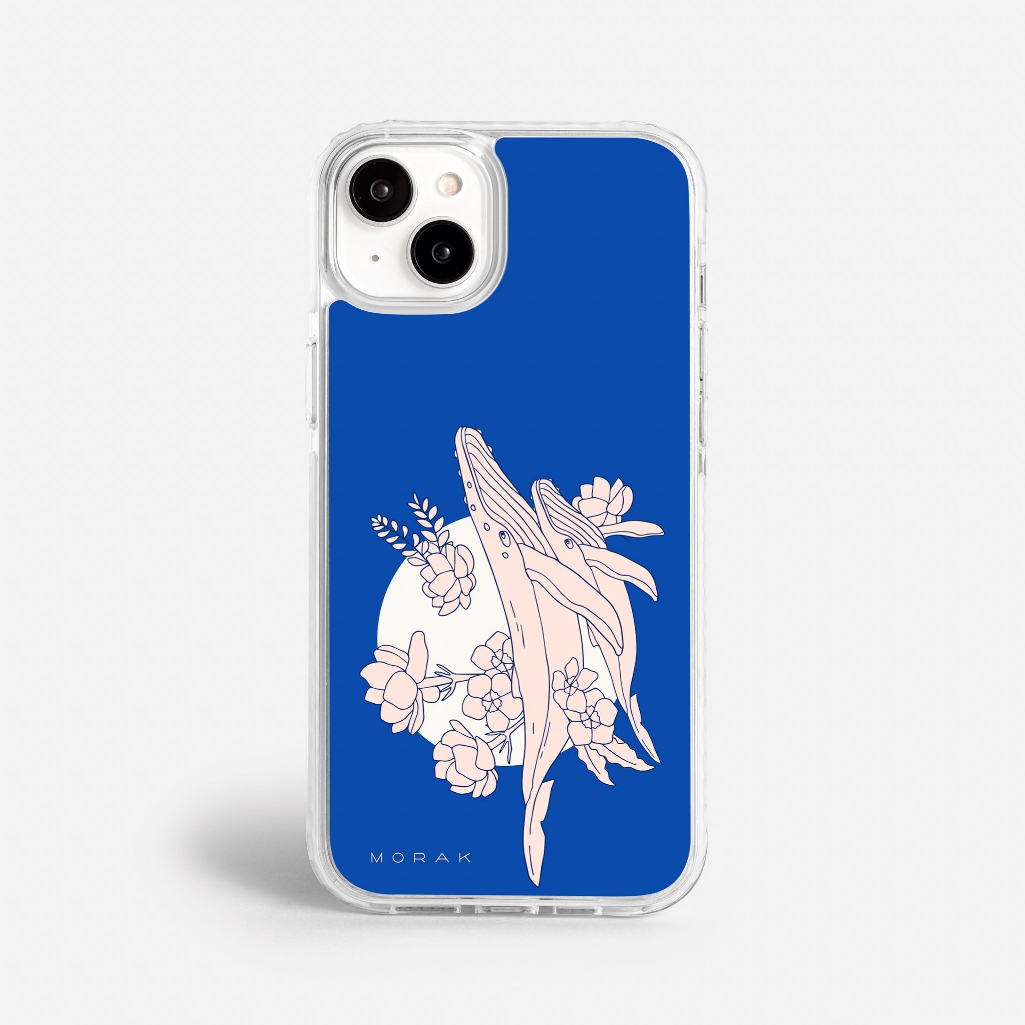 Case Ballenas - Blanco Premium – Protección antigolpe | Diseño colombiano | Morak