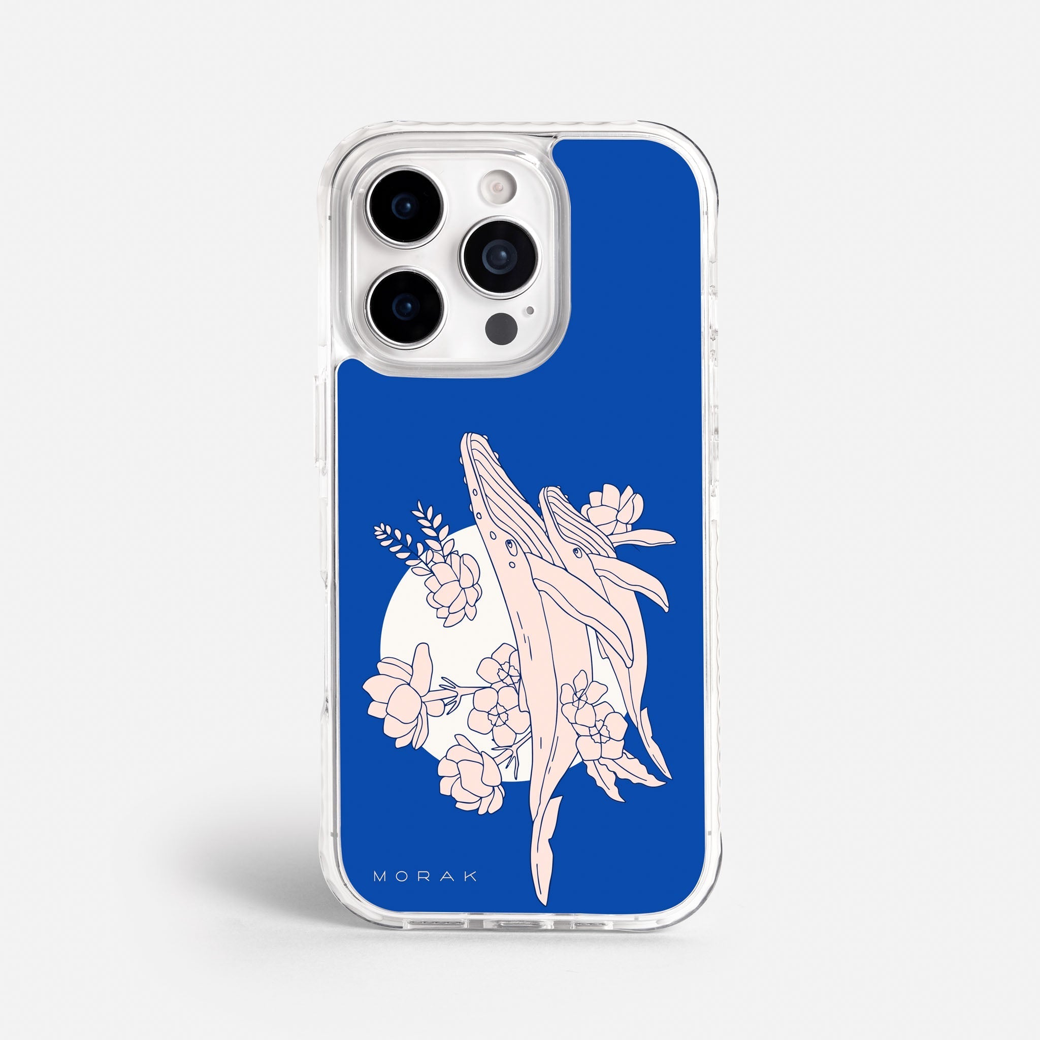 Case Ballenas - Blanco Premium – Protección antigolpe | Diseño colombiano | Morak