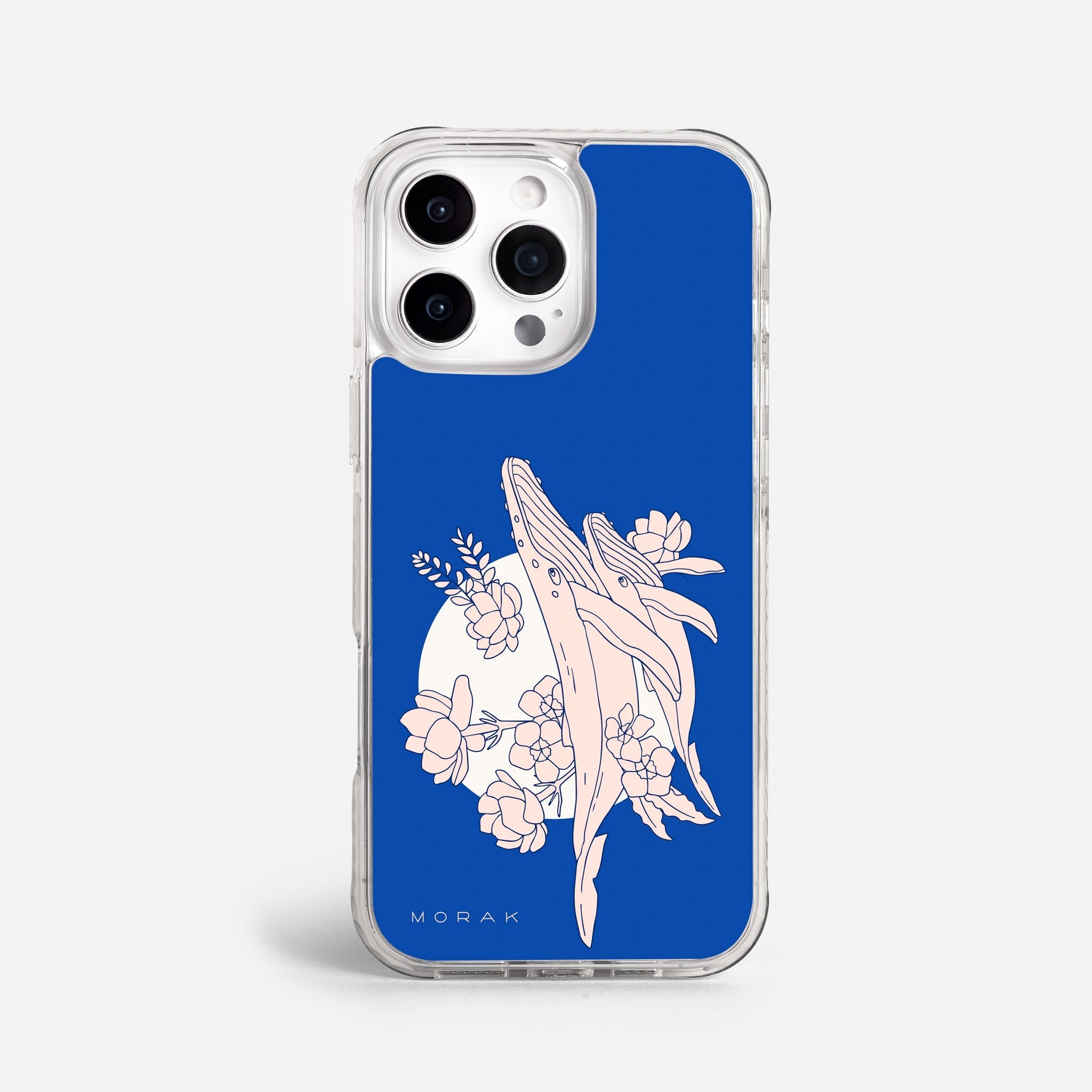 Case Ballenas - Blanco Premium – Protección antigolpe | Diseño colombiano | Morak