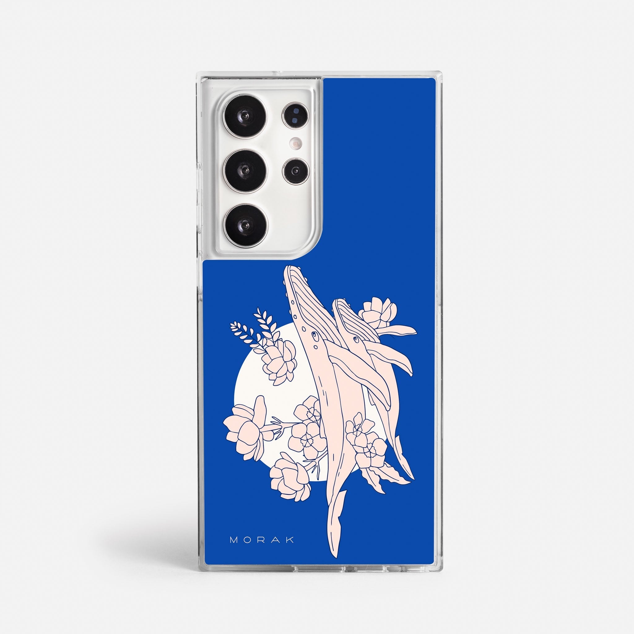 Case Ballenas - Blanco Premium – Protección antigolpe | Diseño colombiano | Morak