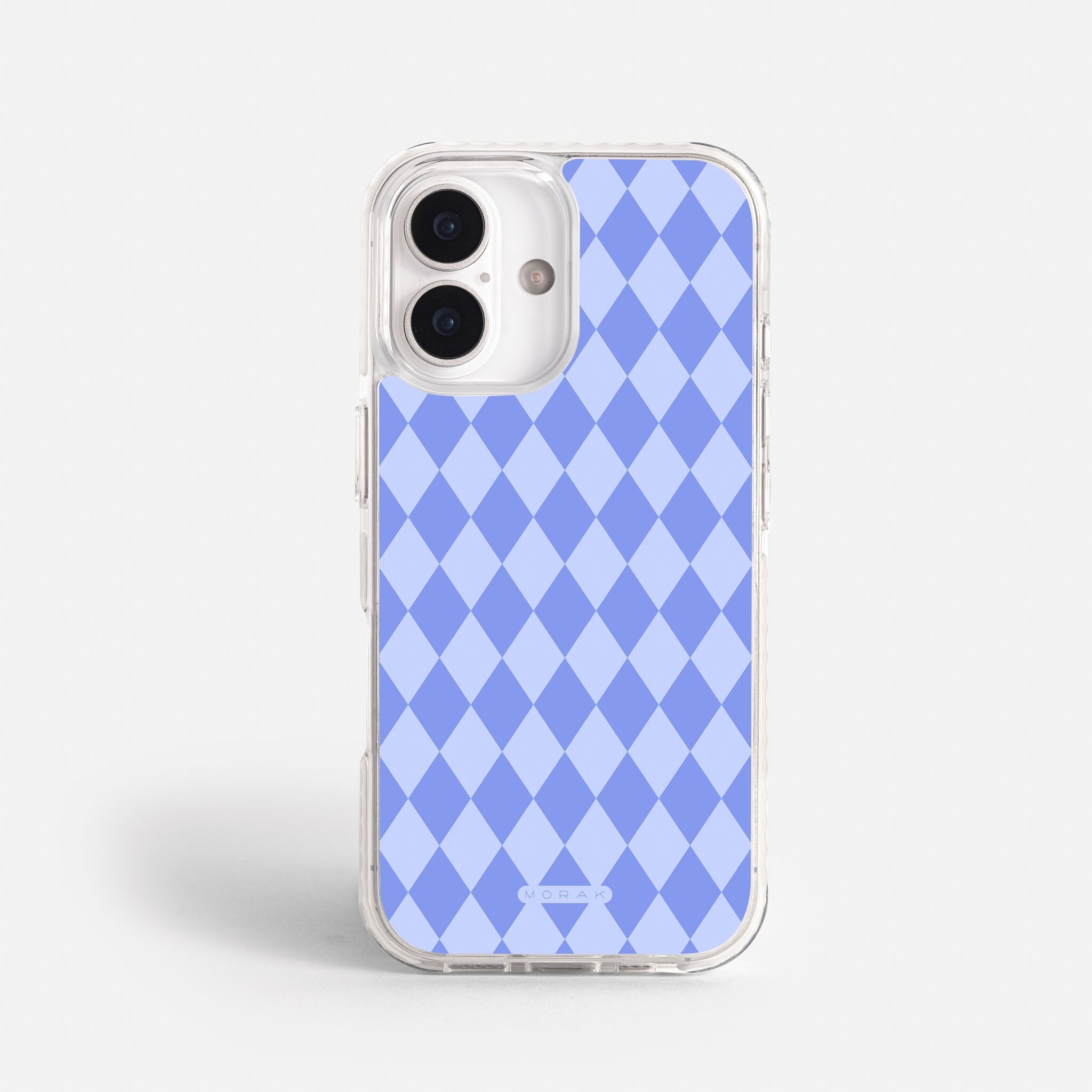 Case Blue Diamonds - Blanco Premium – Protección antigolpe | Diseño colombiano | Morak