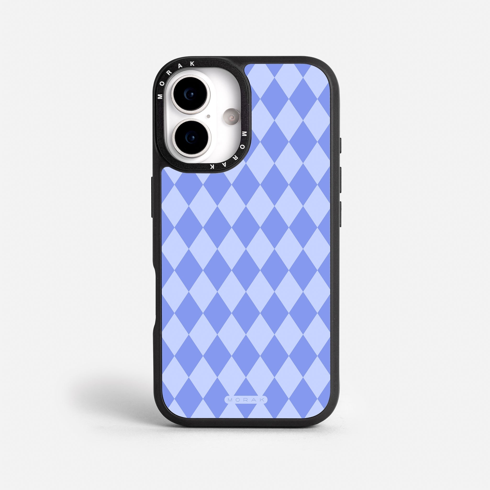 Case Blue Diamonds - Blanco Premium – Protección antigolpe | Diseño colombiano | Morak