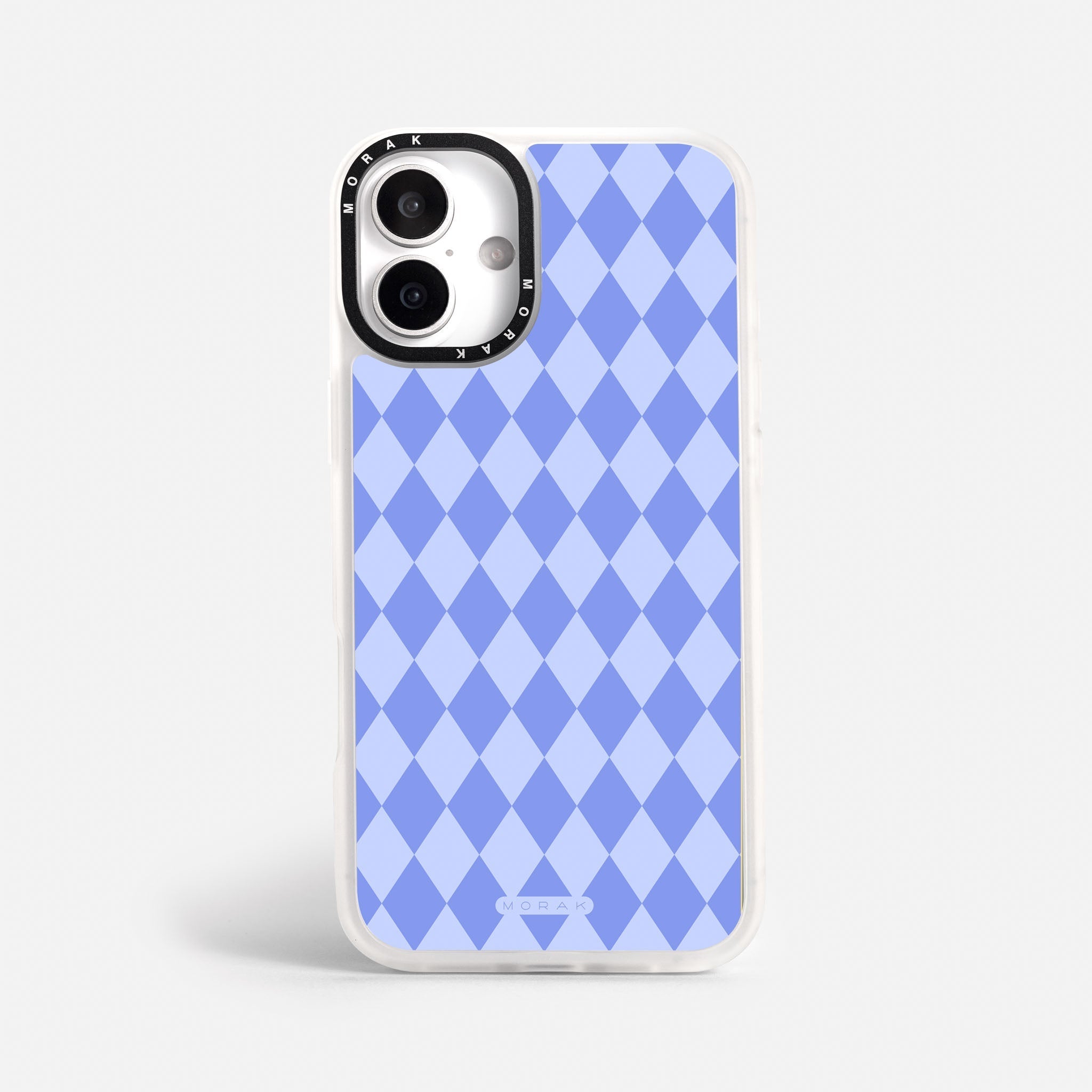 Case Blue Diamonds - Blanco Premium – Protección antigolpe | Diseño colombiano | Morak