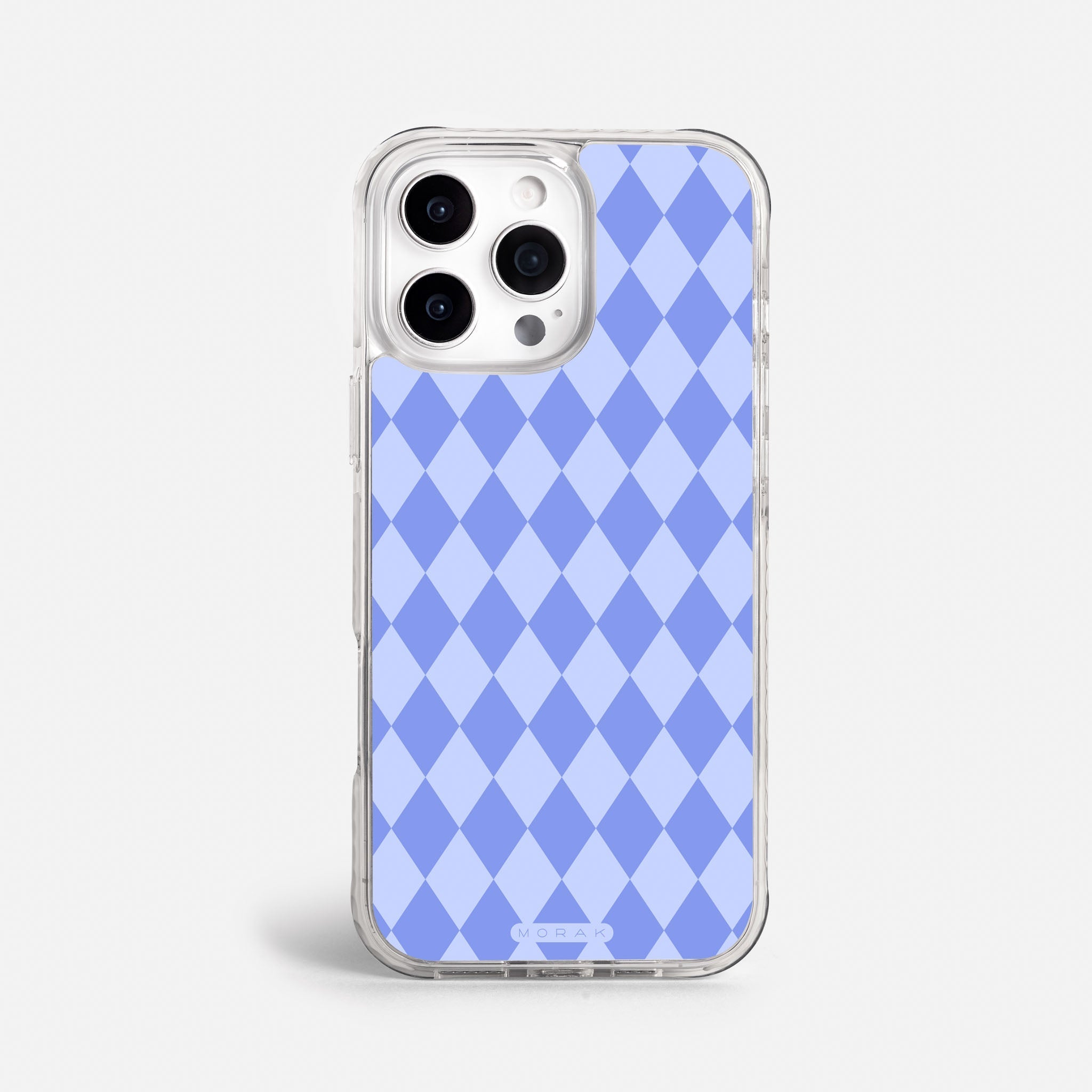 Case Blue Diamonds - Blanco Premium – Protección antigolpe | Diseño colombiano | Morak