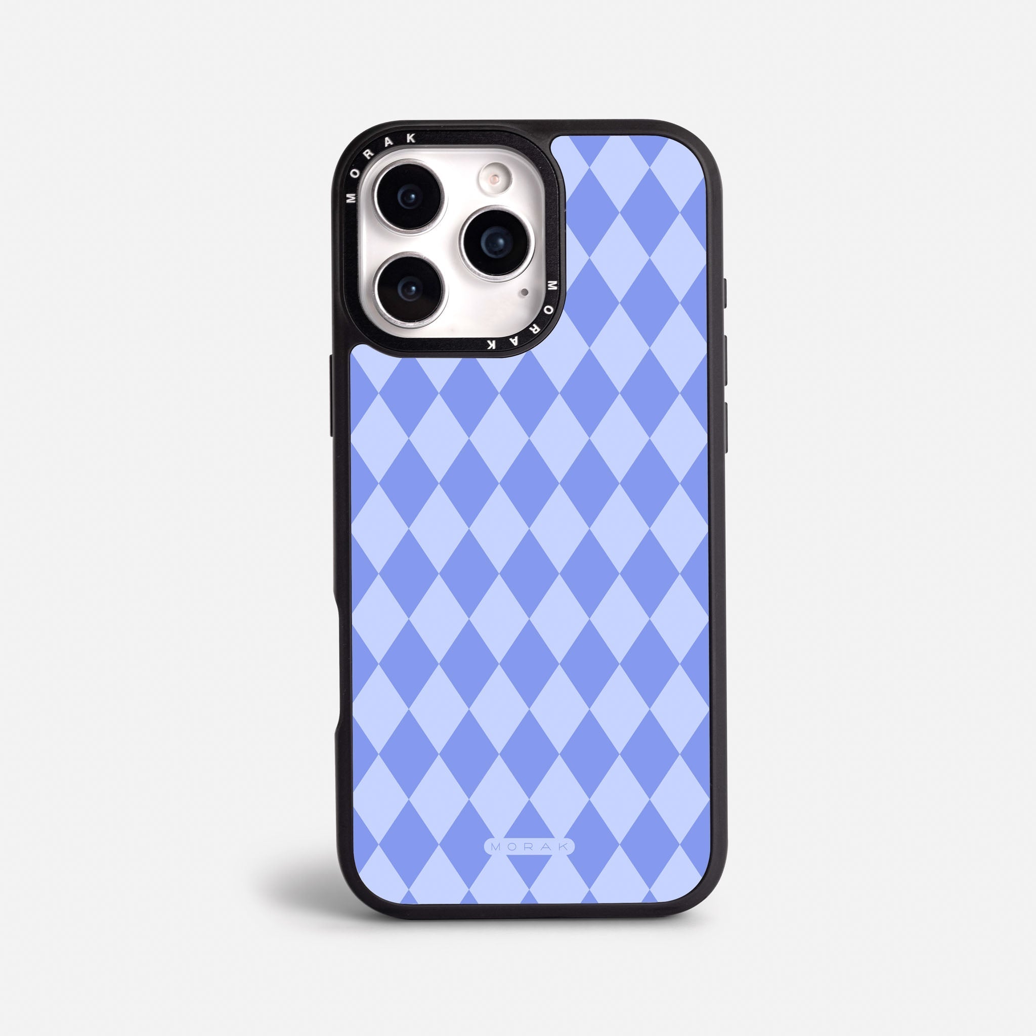 Case Blue Diamonds - Blanco Premium – Protección antigolpe | Diseño colombiano | Morak