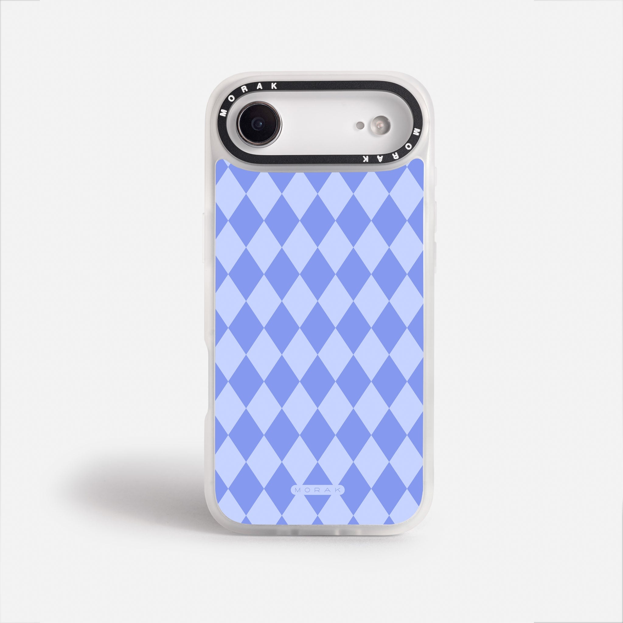 Case Blue Diamonds - Blanco Premium – Protección antigolpe | Diseño colombiano | Morak