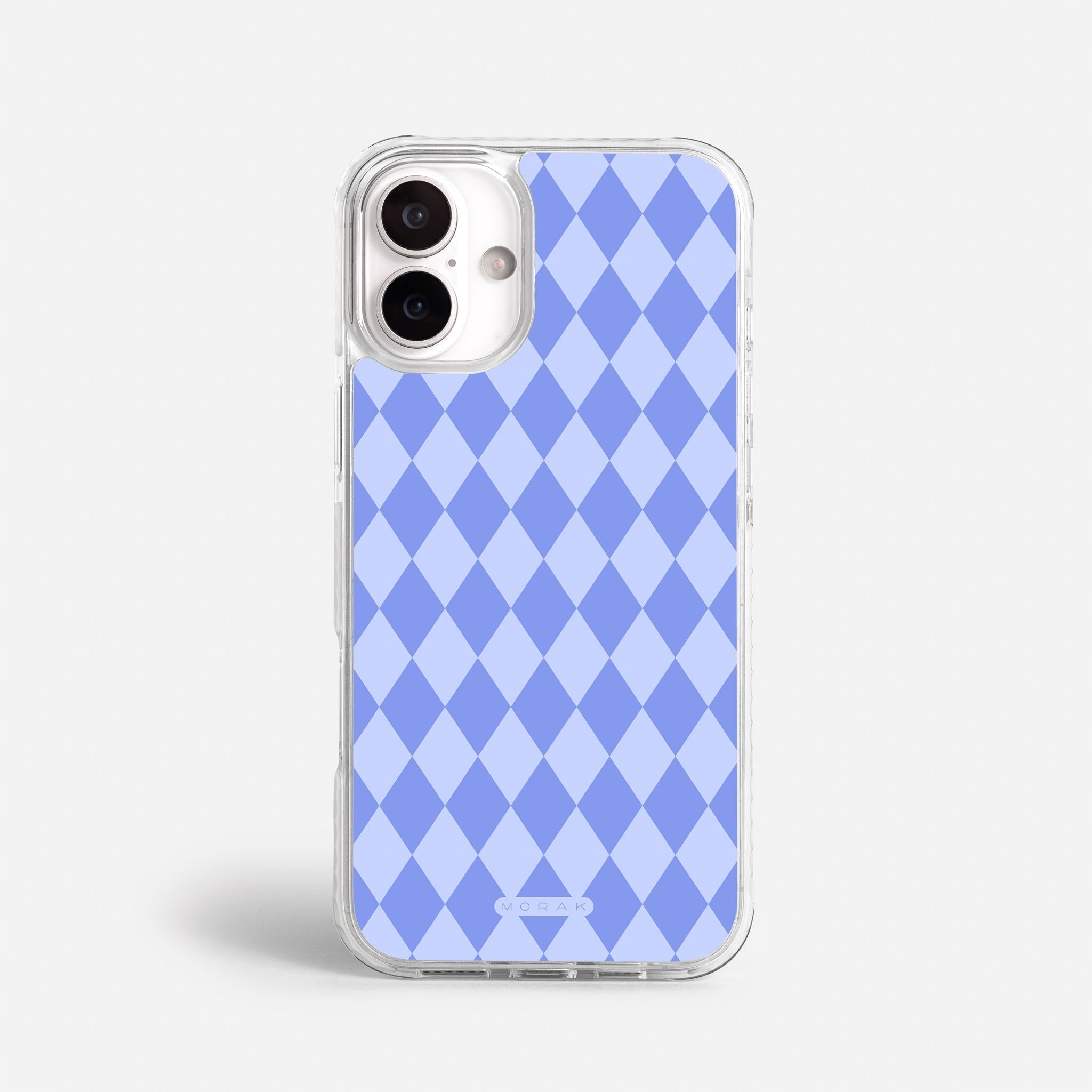 Case Blue Diamonds - Blanco Premium – Protección antigolpe | Diseño colombiano | Morak
