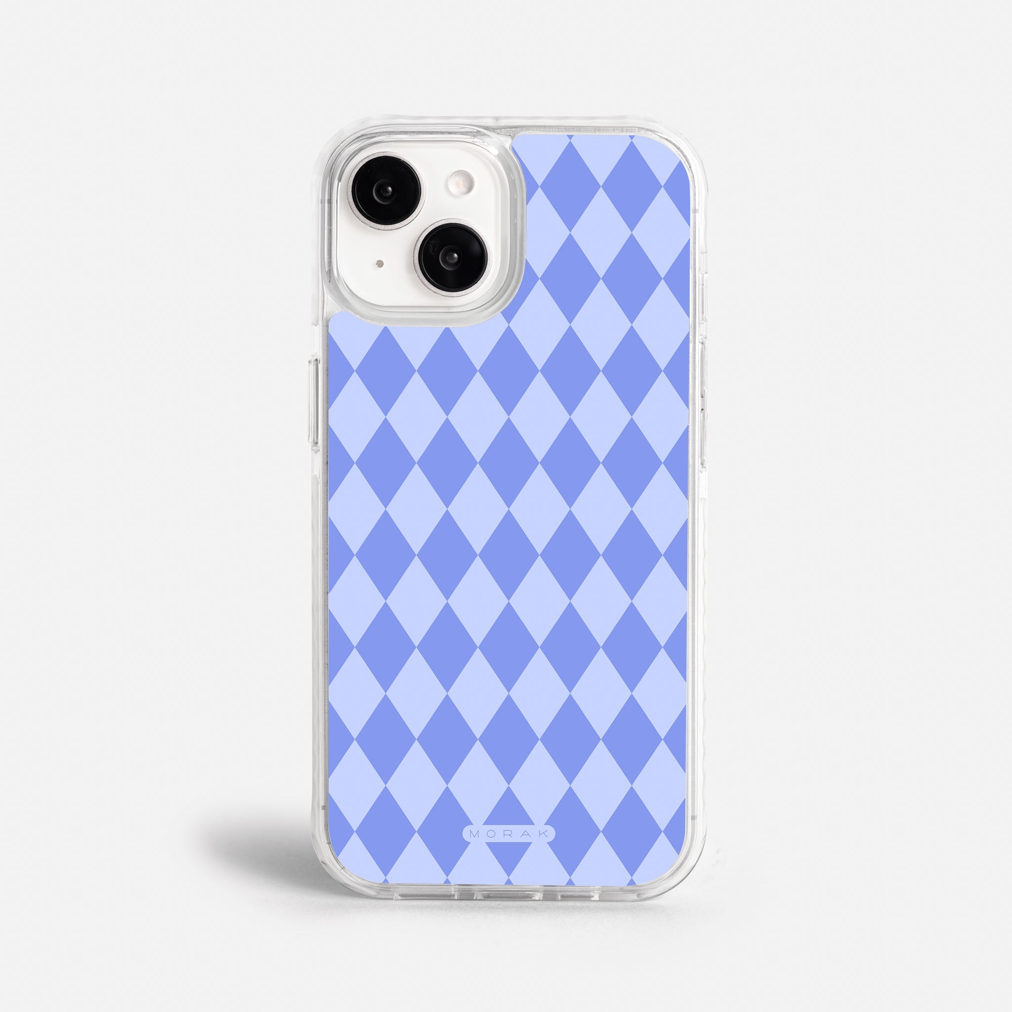 Case Blue Diamonds - Blanco Premium – Protección antigolpe | Diseño colombiano | Morak
