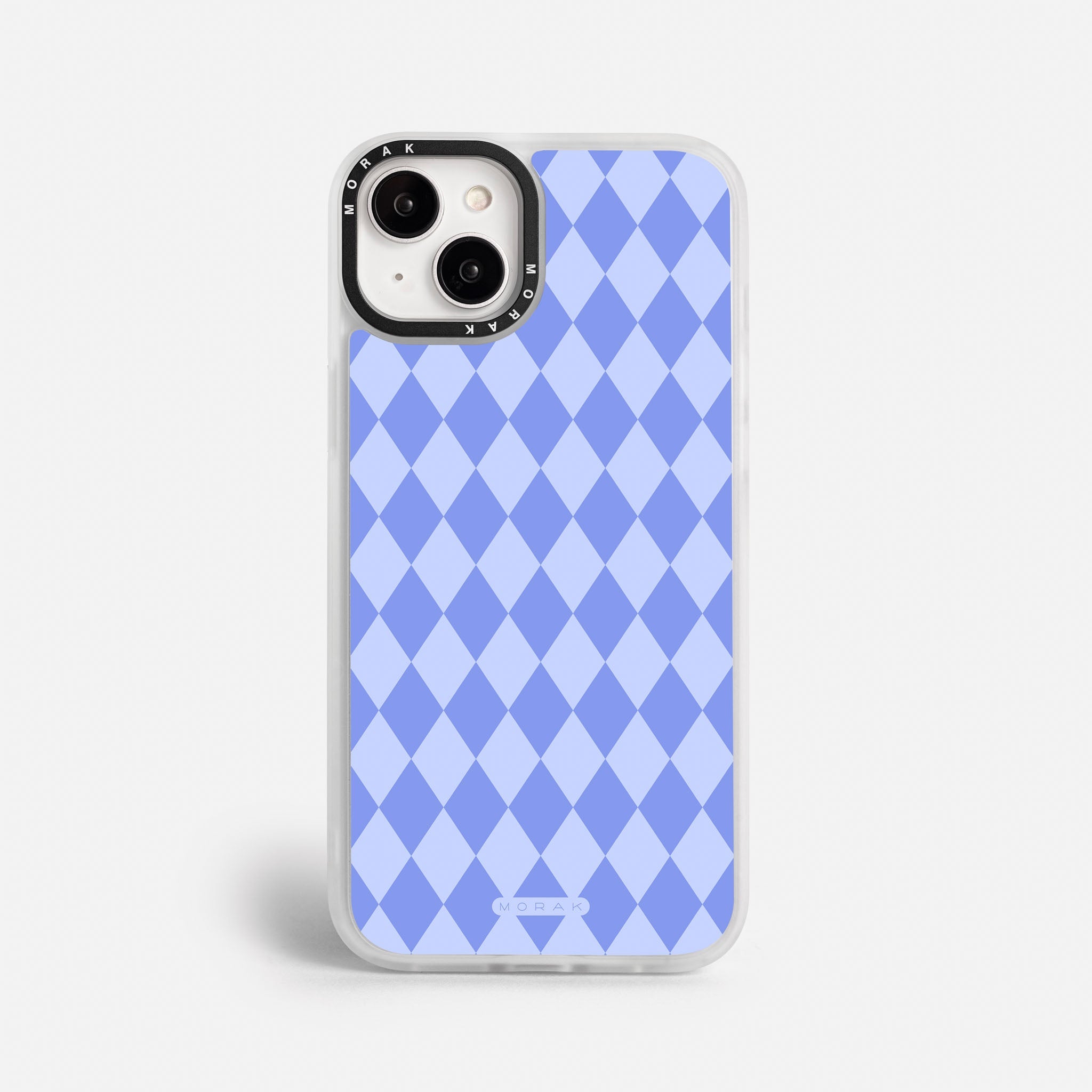 Case Blue Diamonds - Blanco Premium – Protección antigolpe | Diseño colombiano | Morak