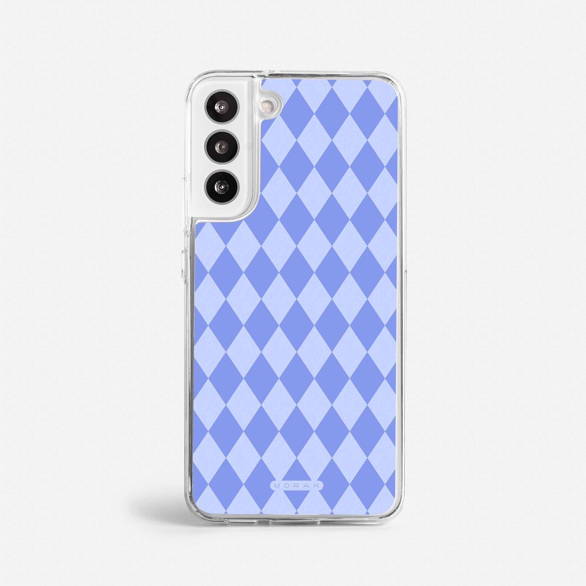 Case Blue Diamonds - Blanco Premium – Protección antigolpe | Diseño colombiano | Morak