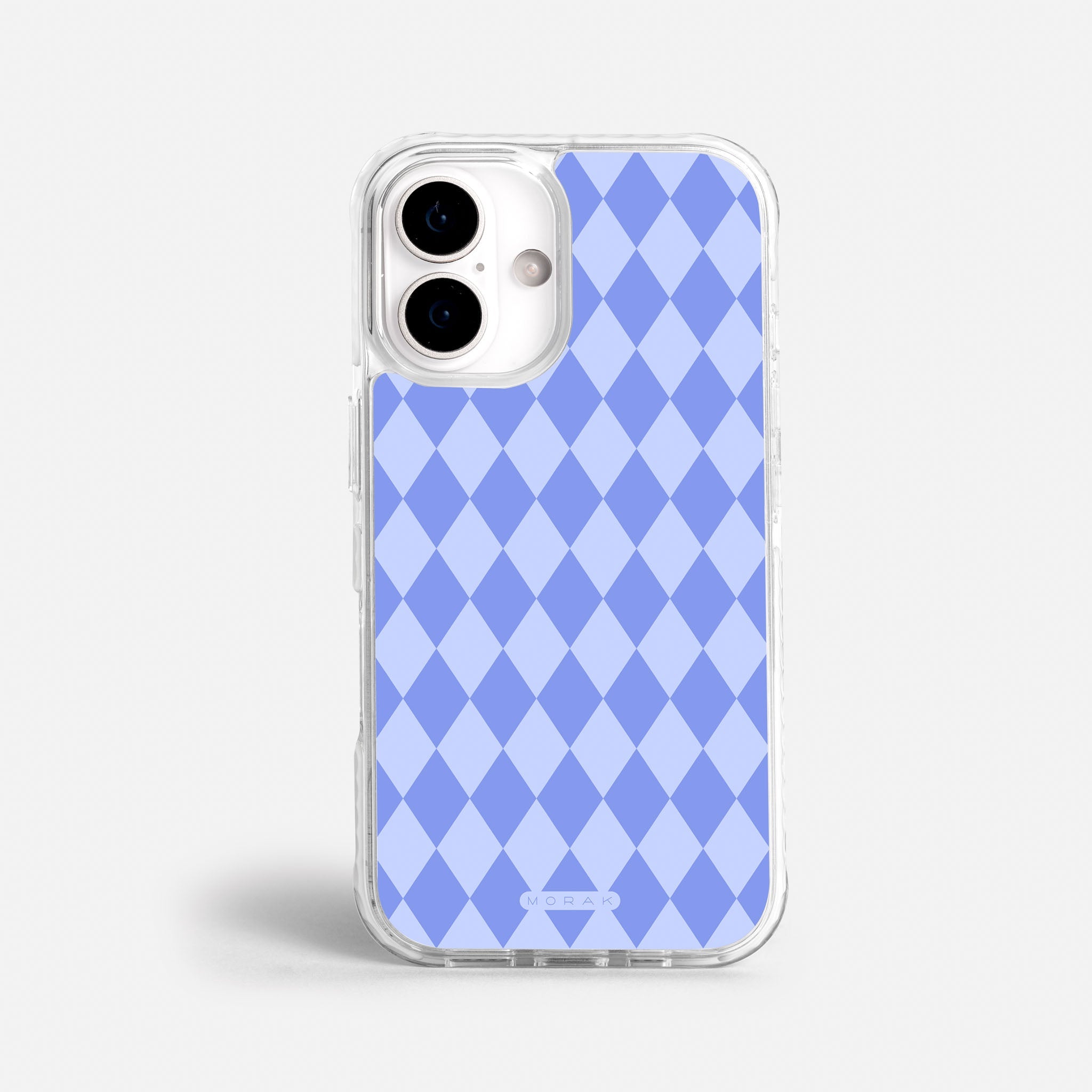 Case Blue Diamonds - Blanco Premium – Protección antigolpe | Diseño colombiano | Morak