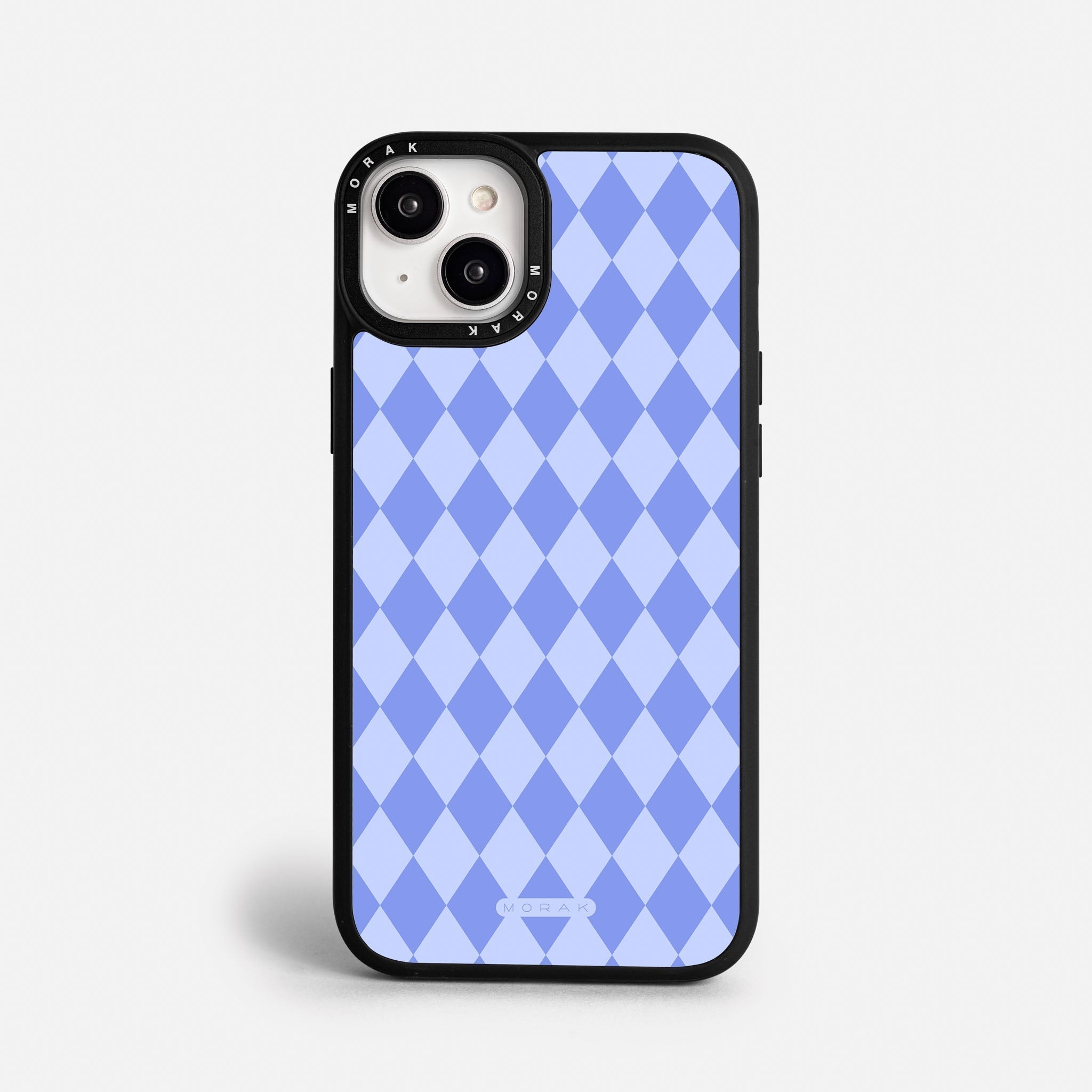 Case Blue Diamonds - Blanco Premium – Protección antigolpe | Diseño colombiano | Morak