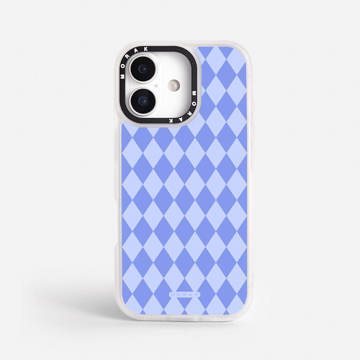 Case Blue Diamonds - Blanco Premium – Protección antigolpe | Diseño colombiano | Morak