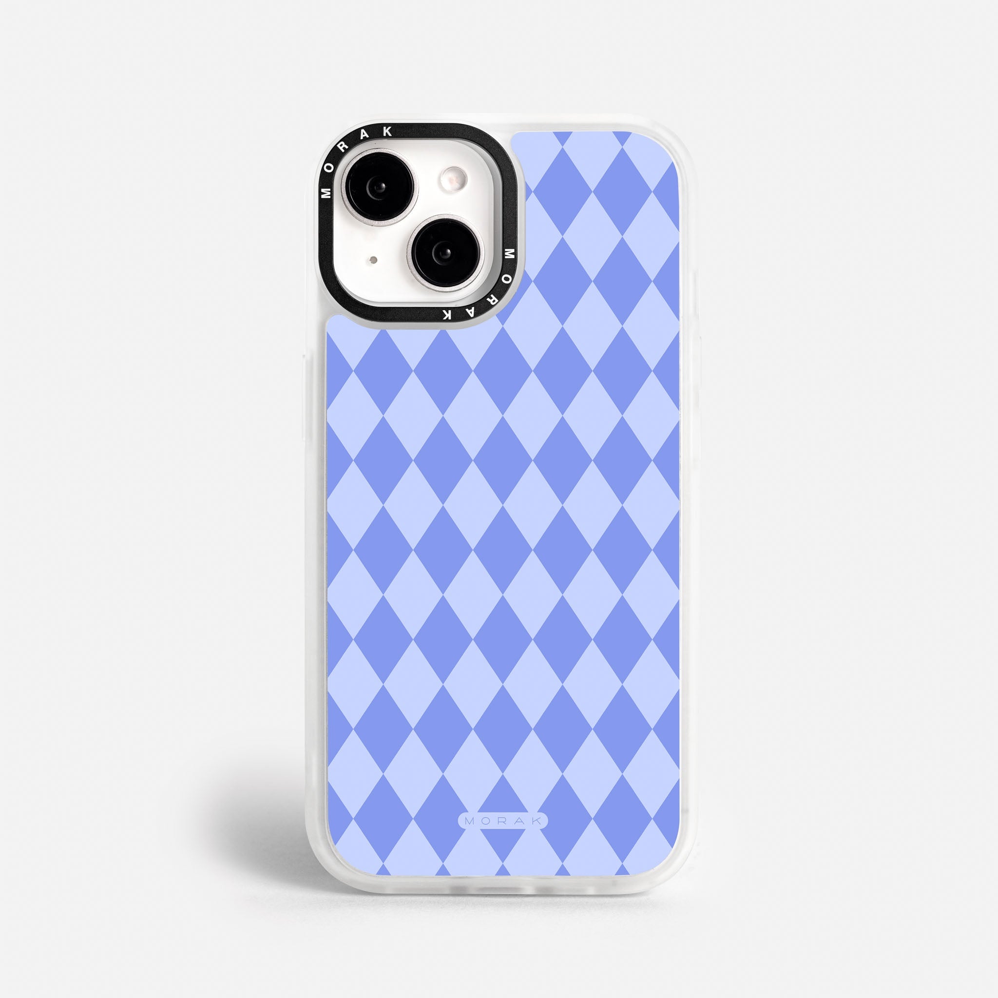 Case Blue Diamonds - Blanco Premium – Protección antigolpe | Diseño colombiano | Morak