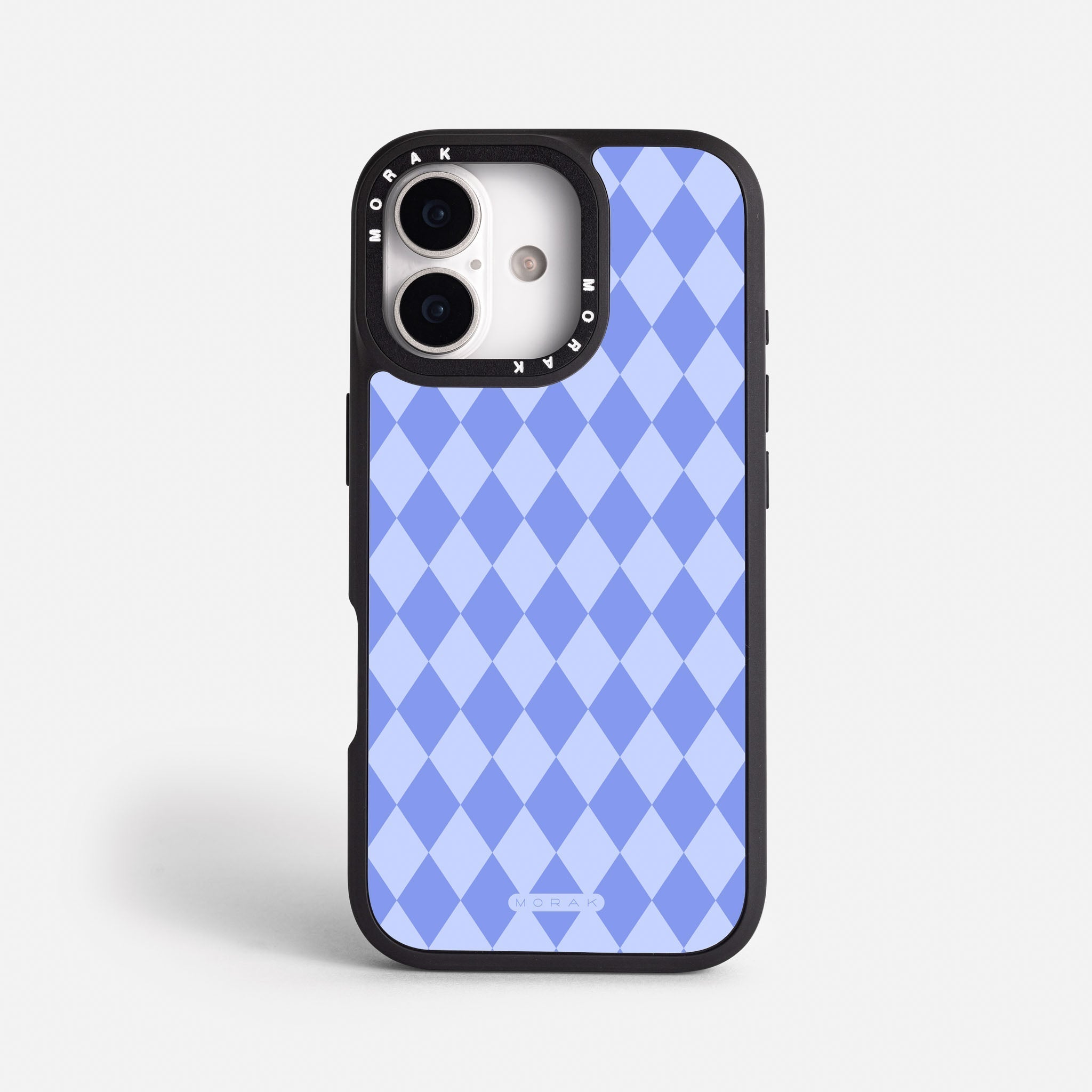 Case Blue Diamonds - Blanco Premium – Protección antigolpe | Diseño colombiano | Morak