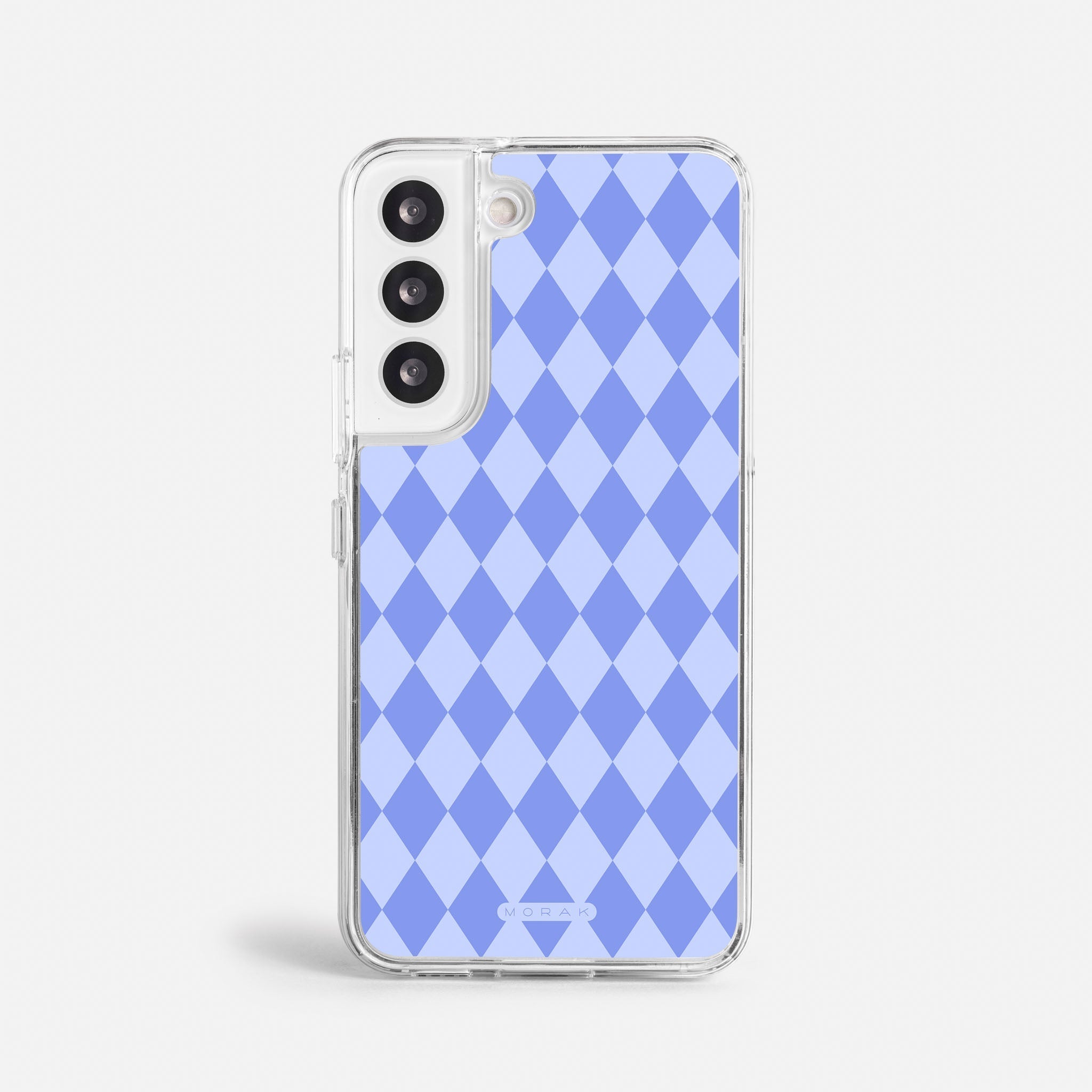Case Blue Diamonds - Blanco Premium – Protección antigolpe | Diseño colombiano | Morak
