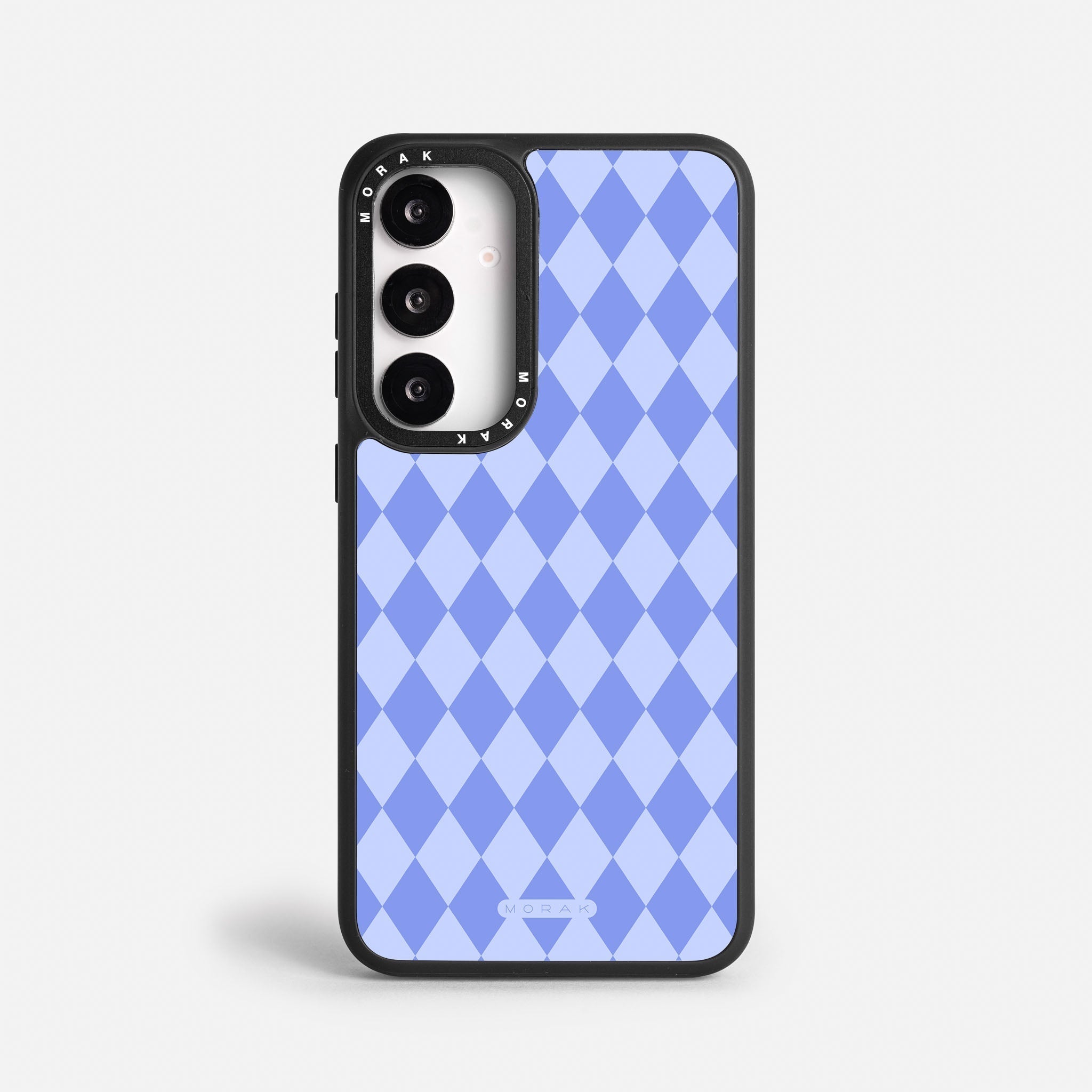 Case Blue Diamonds - Blanco Premium – Protección antigolpe | Diseño colombiano | Morak