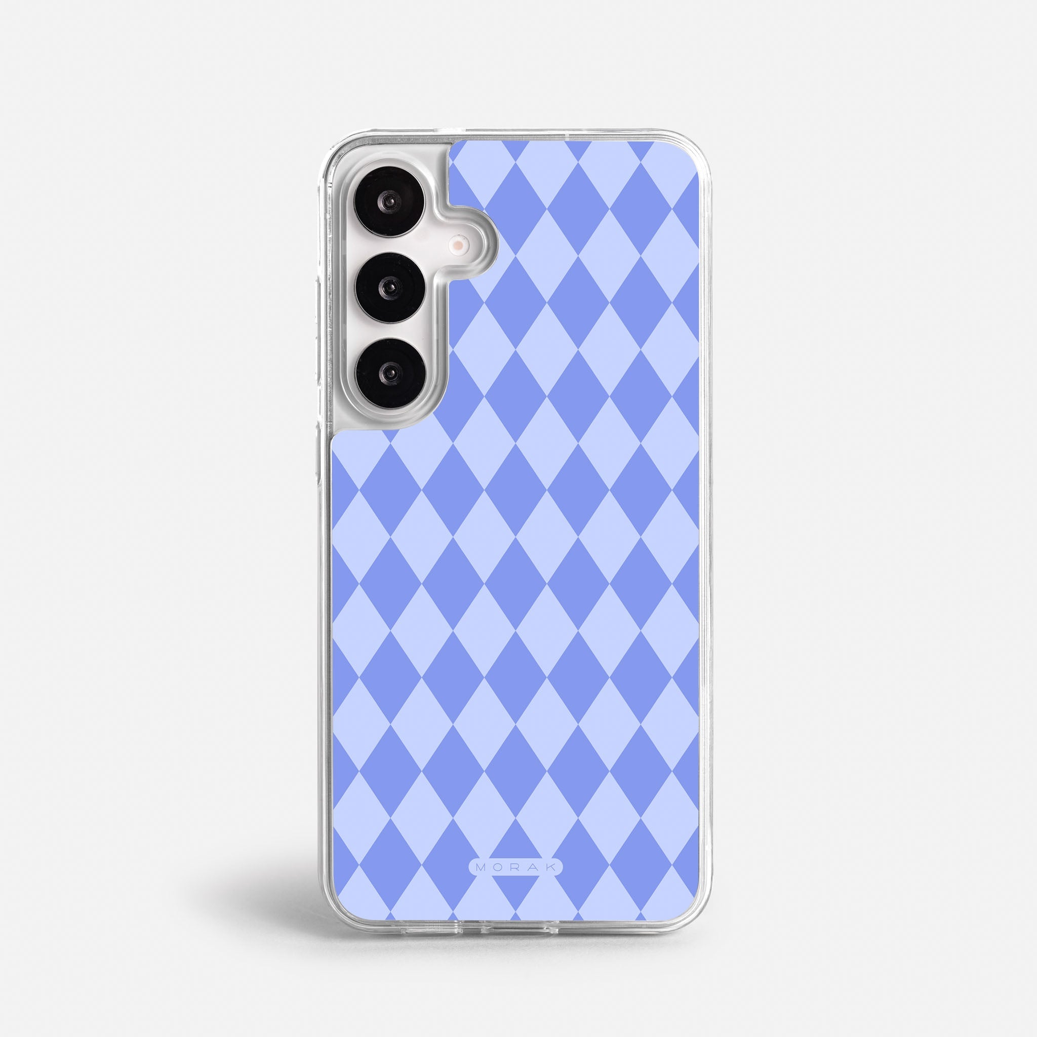 Case Blue Diamonds - Blanco Premium – Protección antigolpe | Diseño colombiano | Morak