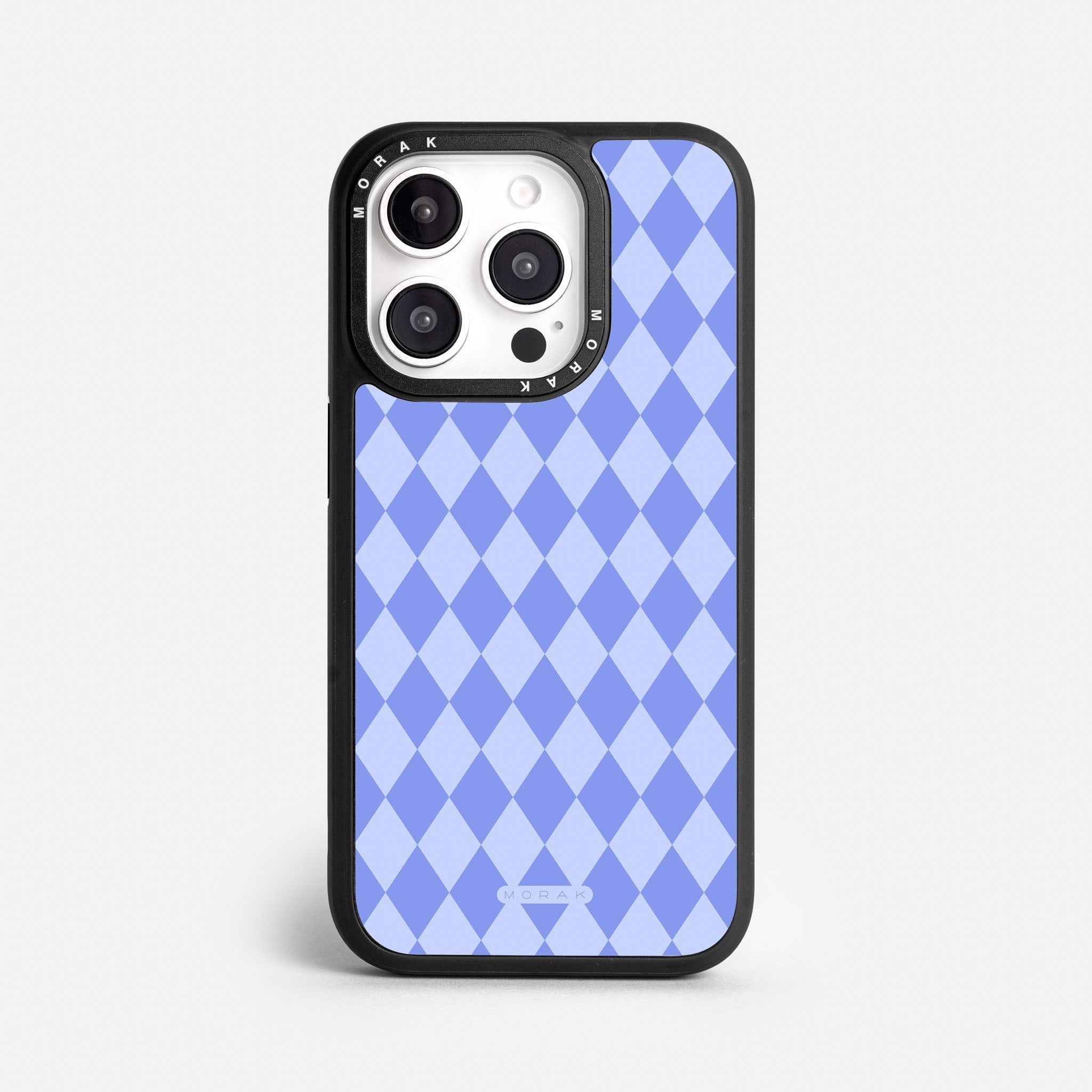Case Blue Diamonds - Blanco Premium – Protección antigolpe | Diseño colombiano | Morak