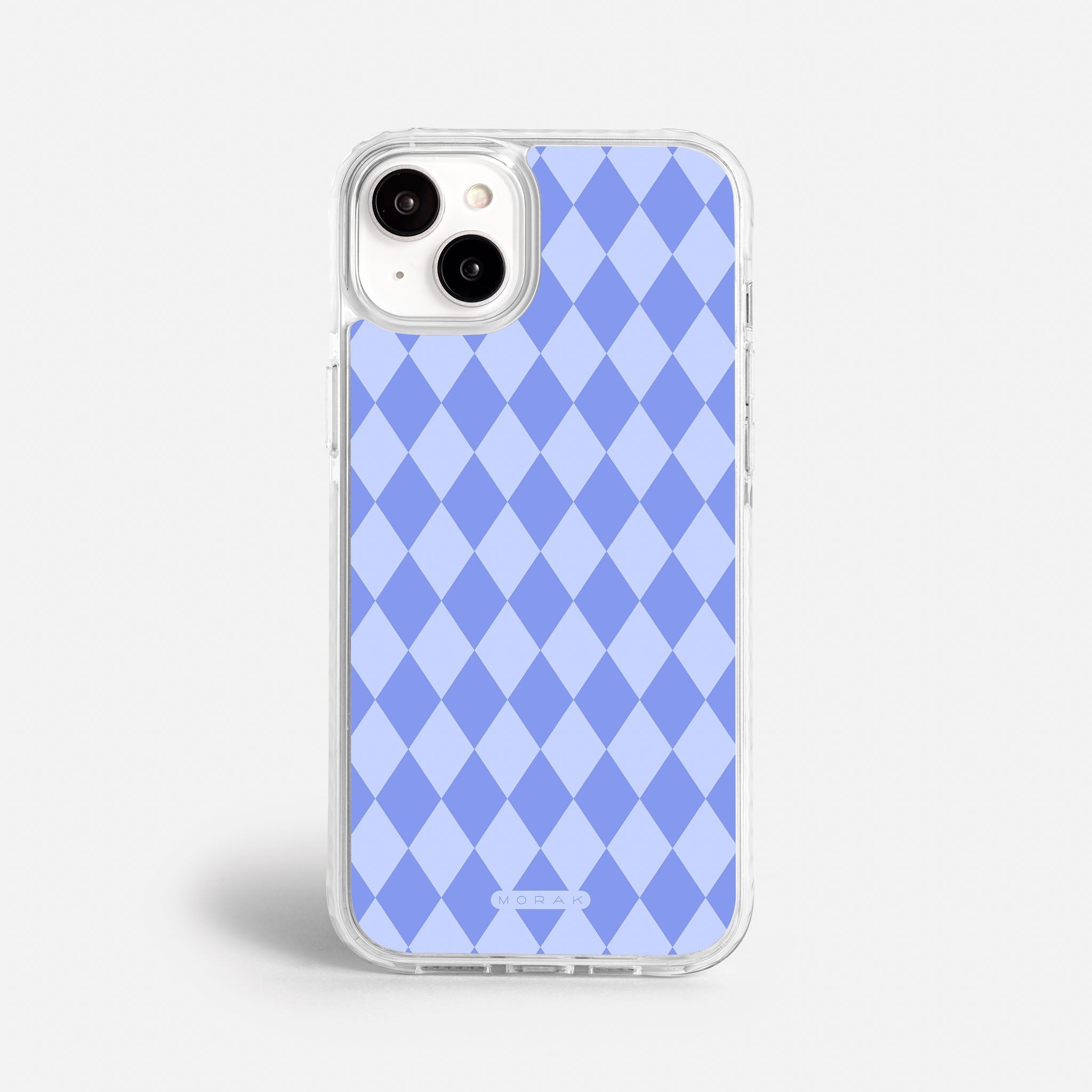 Case Blue Diamonds - Blanco Premium – Protección antigolpe | Diseño colombiano | Morak