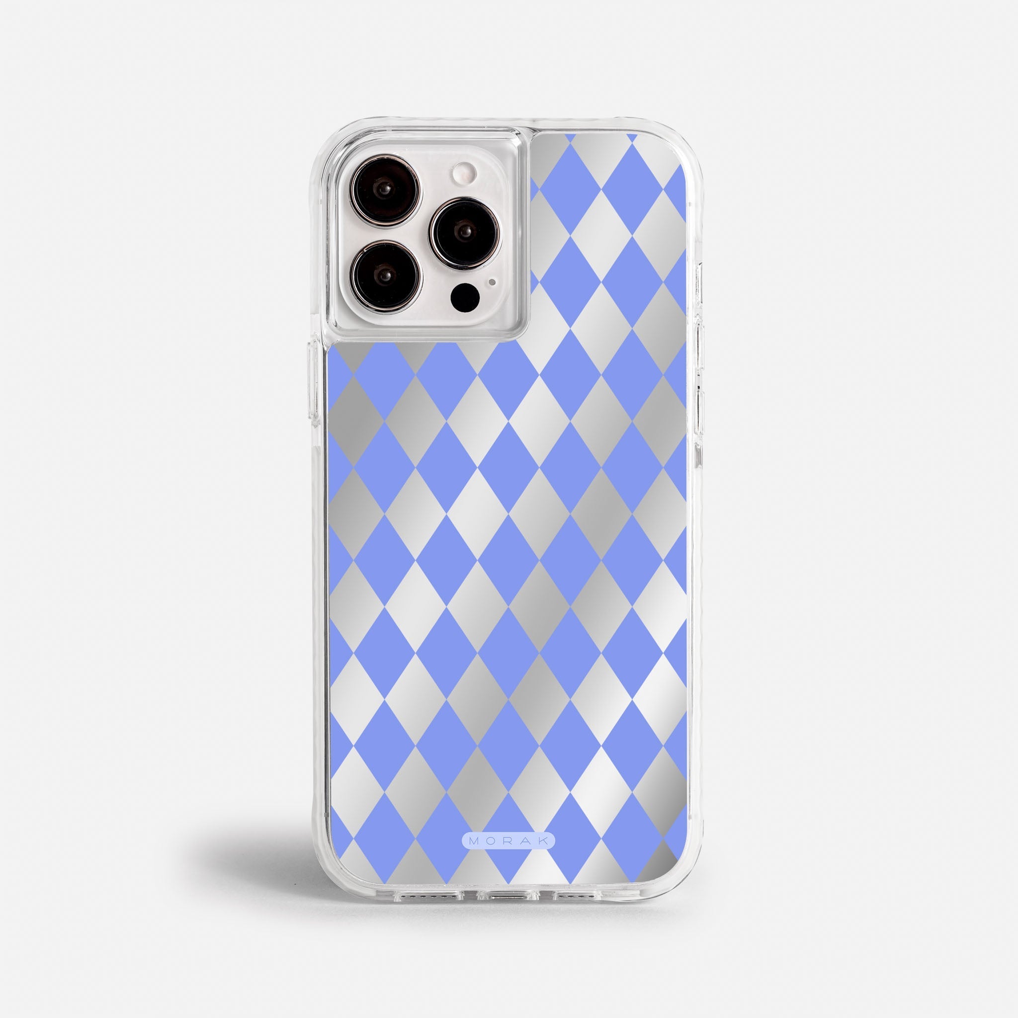 Case Blue Diamonds - Espejo Premium – Protección antigolpe | Diseño colombiano | Morak