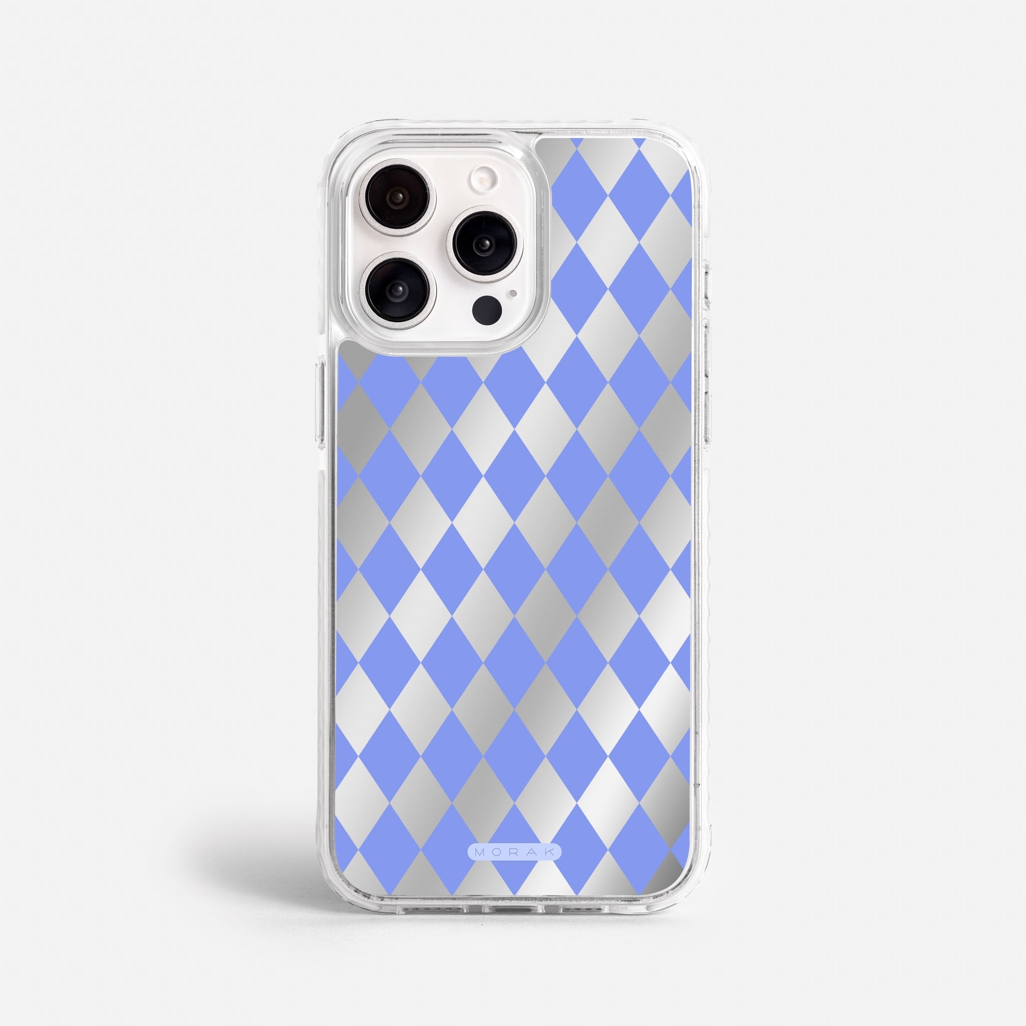 Case Blue Diamonds - Espejo Premium – Protección antigolpe | Diseño colombiano | Morak