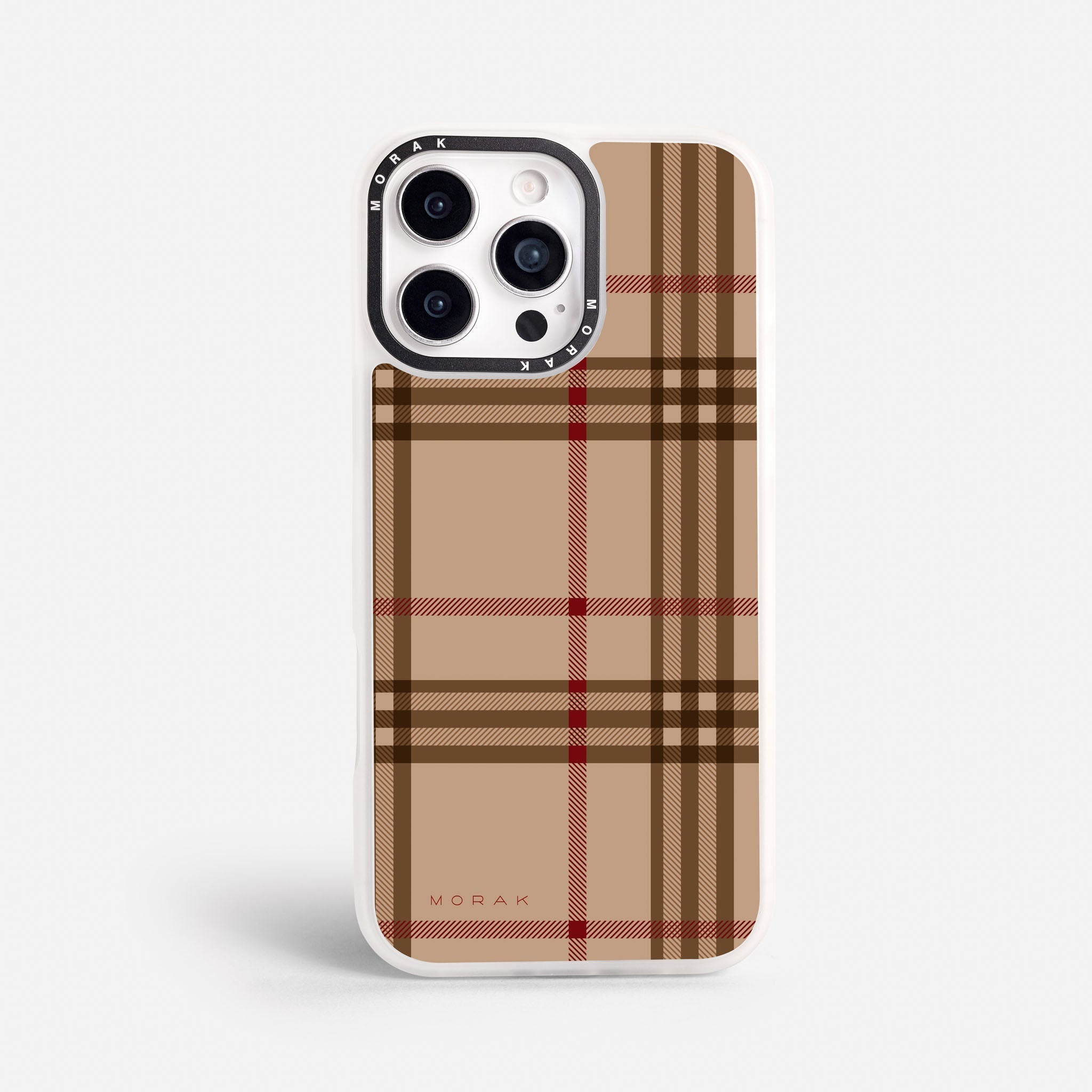 Case Classic Tartan - Blanco Premium – Protección antigolpe | Diseño colombiano | Morak