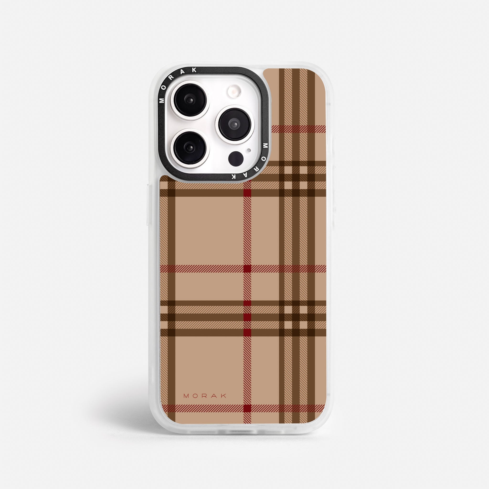 Case Classic Tartan - Blanco Premium – Protección antigolpe | Diseño colombiano | Morak