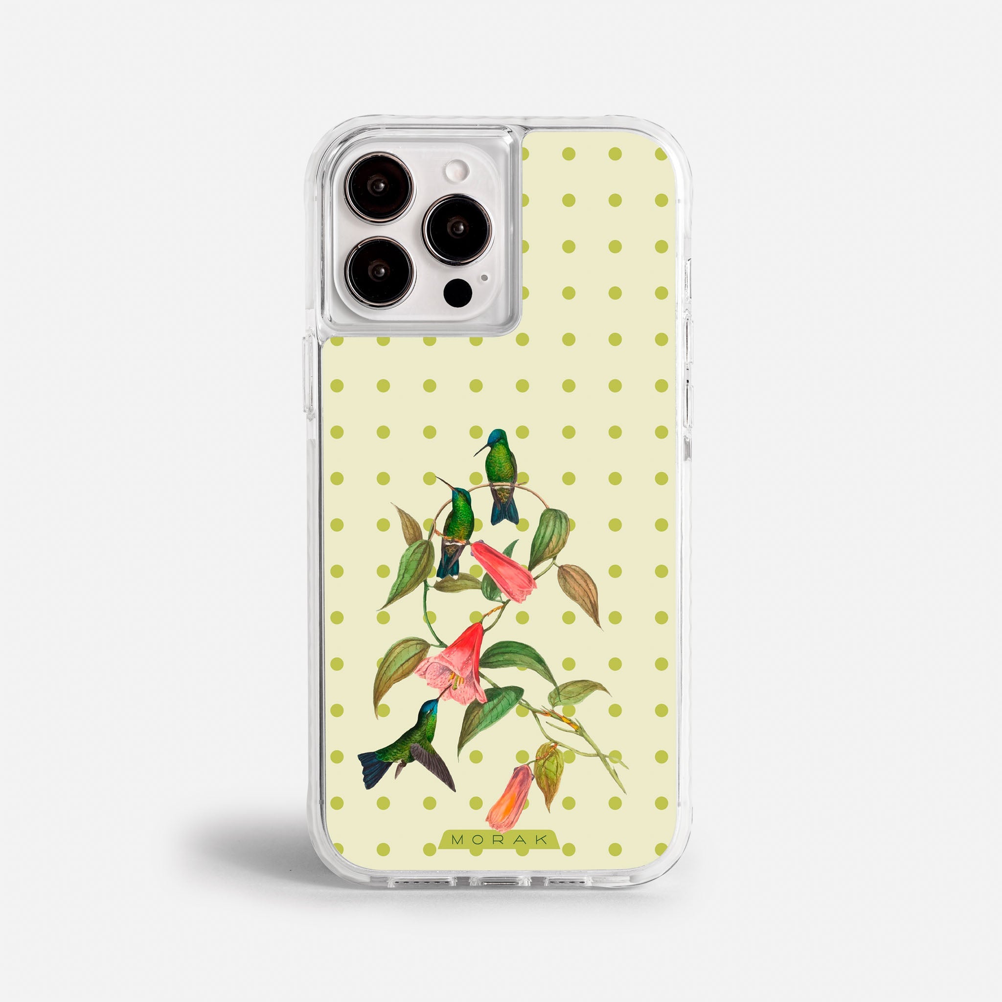 Case Colibrí Pop - Blanco Premium – Protección antigolpe | Diseño colombiano | Morak
