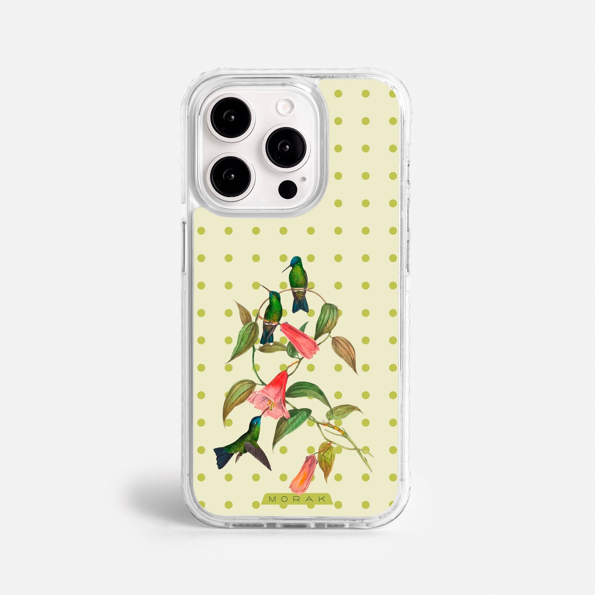 Case Colibrí Pop - Blanco Premium – Protección antigolpe | Diseño colombiano | Morak