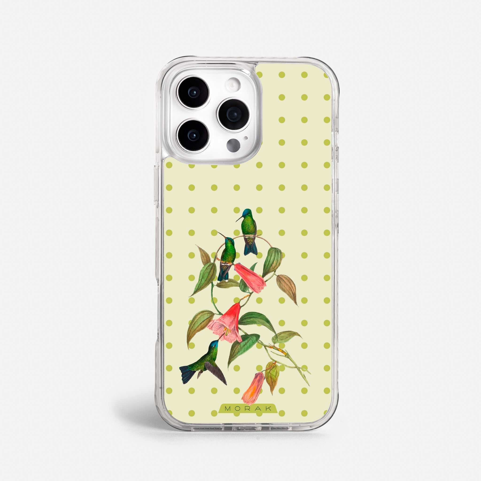 Case Colibrí Pop - Blanco Premium – Protección antigolpe | Diseño colombiano | Morak