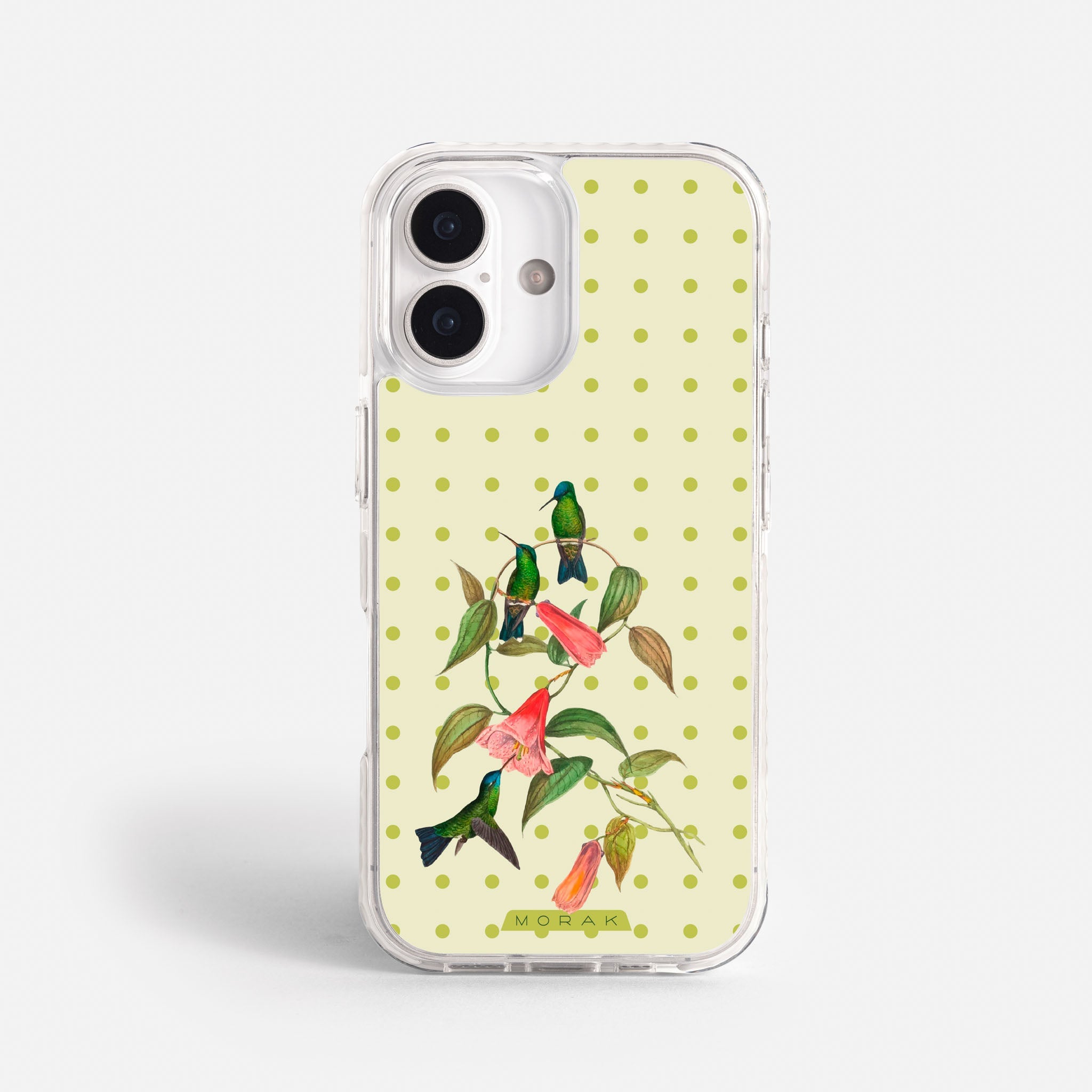 Case Colibrí Pop - Blanco Premium – Protección antigolpe | Diseño colombiano | Morak