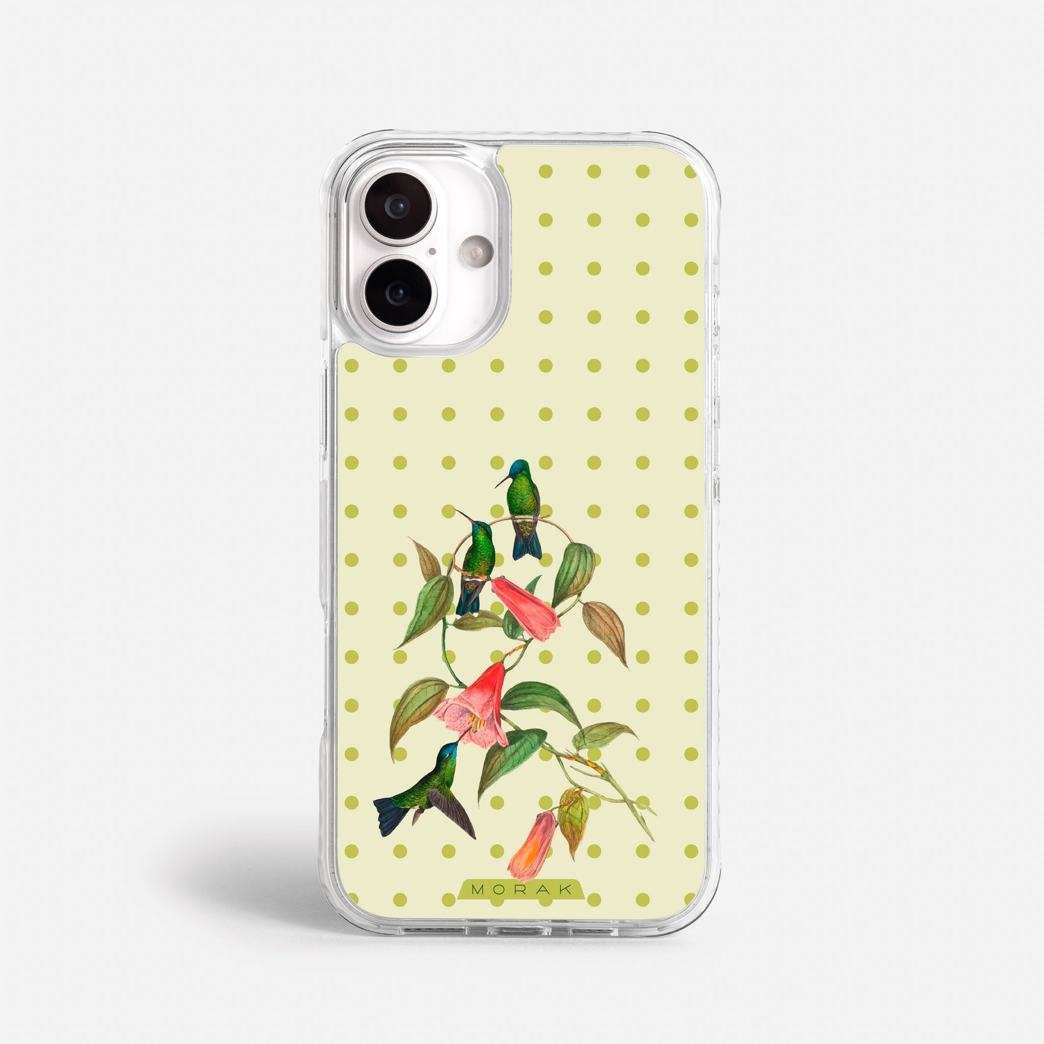 Case Colibrí Pop - Blanco Premium – Protección antigolpe | Diseño colombiano | Morak
