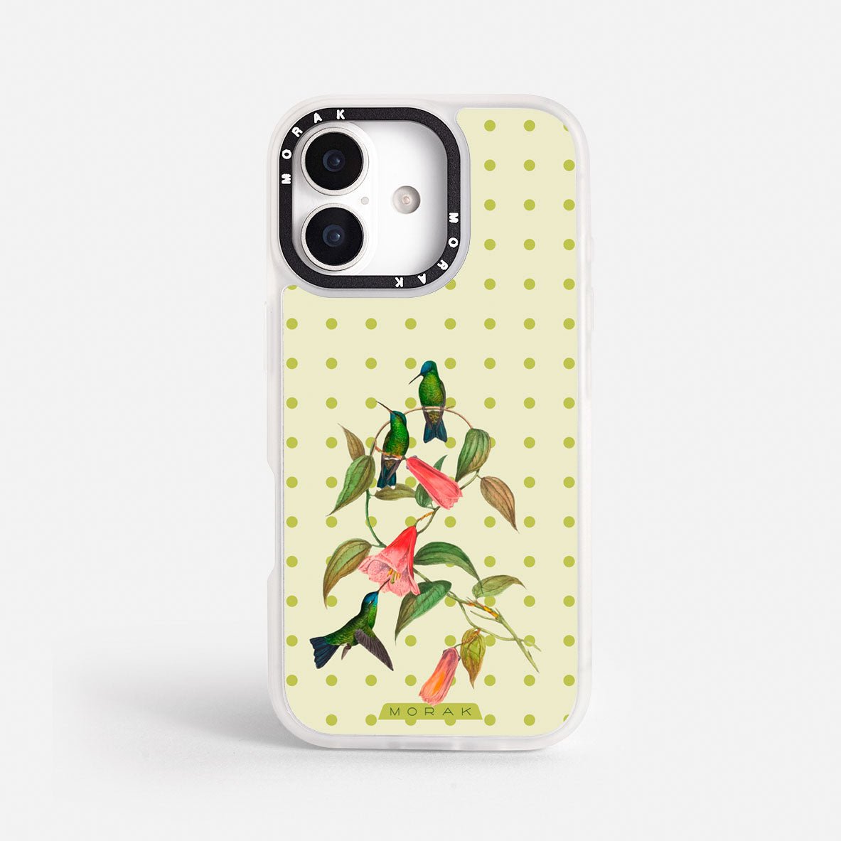 Case Colibrí Pop - Blanco Premium – Protección antigolpe | Diseño colombiano | Morak