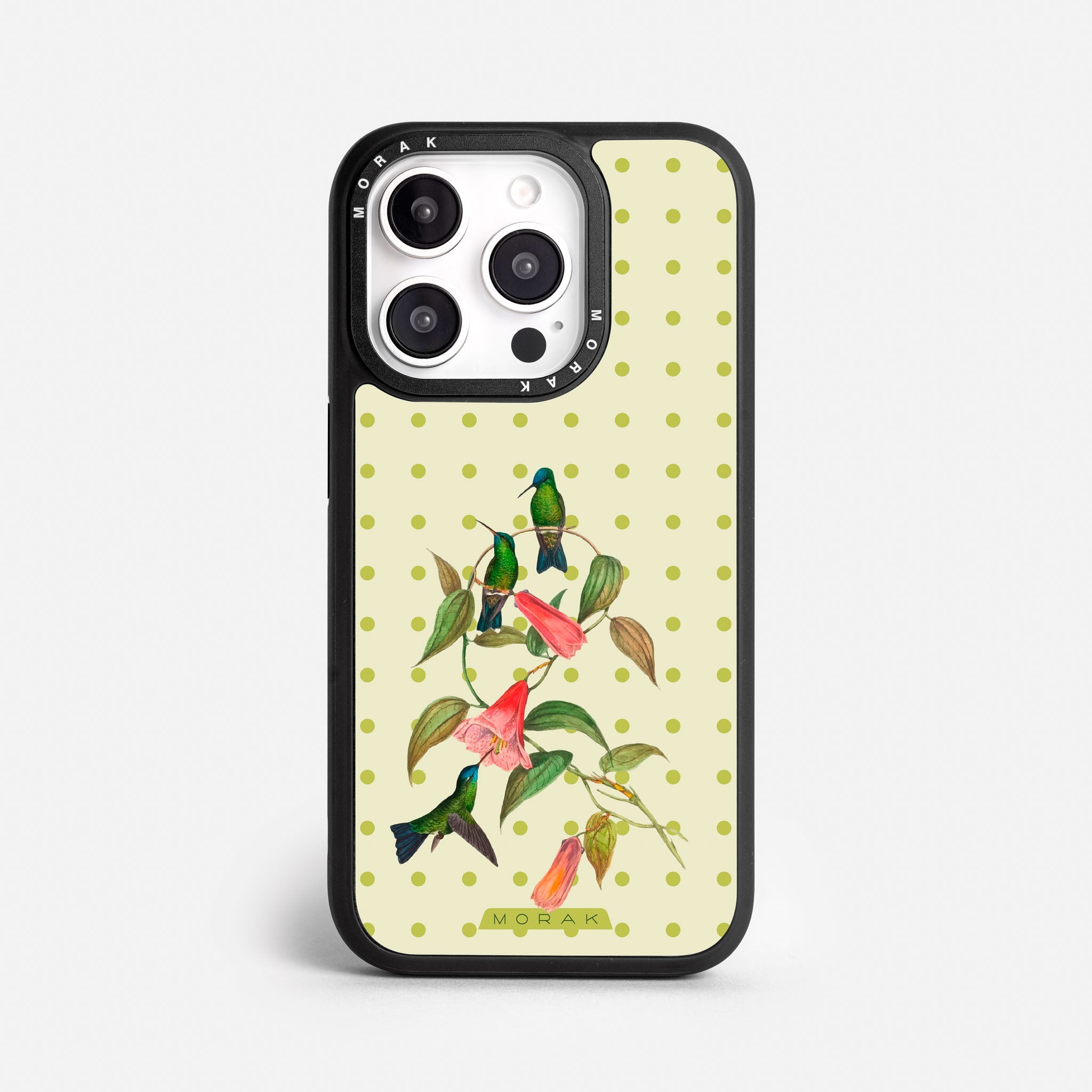 Case Colibrí Pop - Blanco Premium – Protección antigolpe | Diseño colombiano | Morak