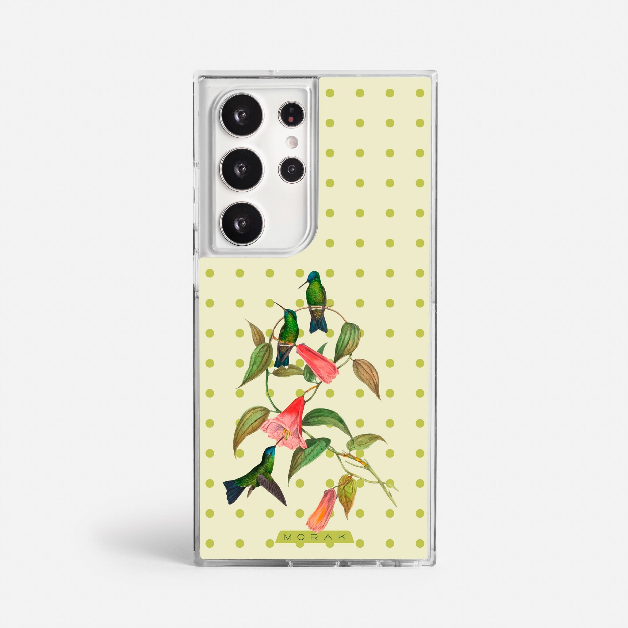 Case Colibrí Pop - Blanco Premium – Protección antigolpe | Diseño colombiano | Morak