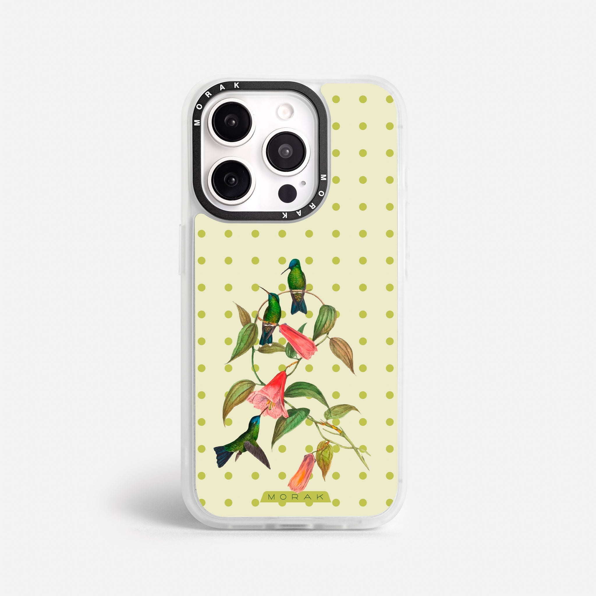 Case Colibrí Pop - Blanco Premium – Protección antigolpe | Diseño colombiano | Morak