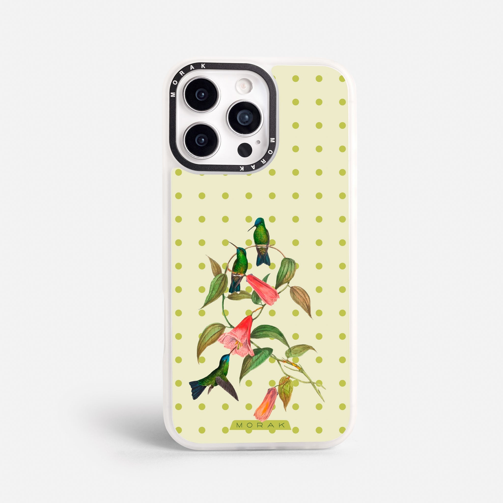 Case Colibrí Pop - Blanco Premium – Protección antigolpe | Diseño colombiano | Morak