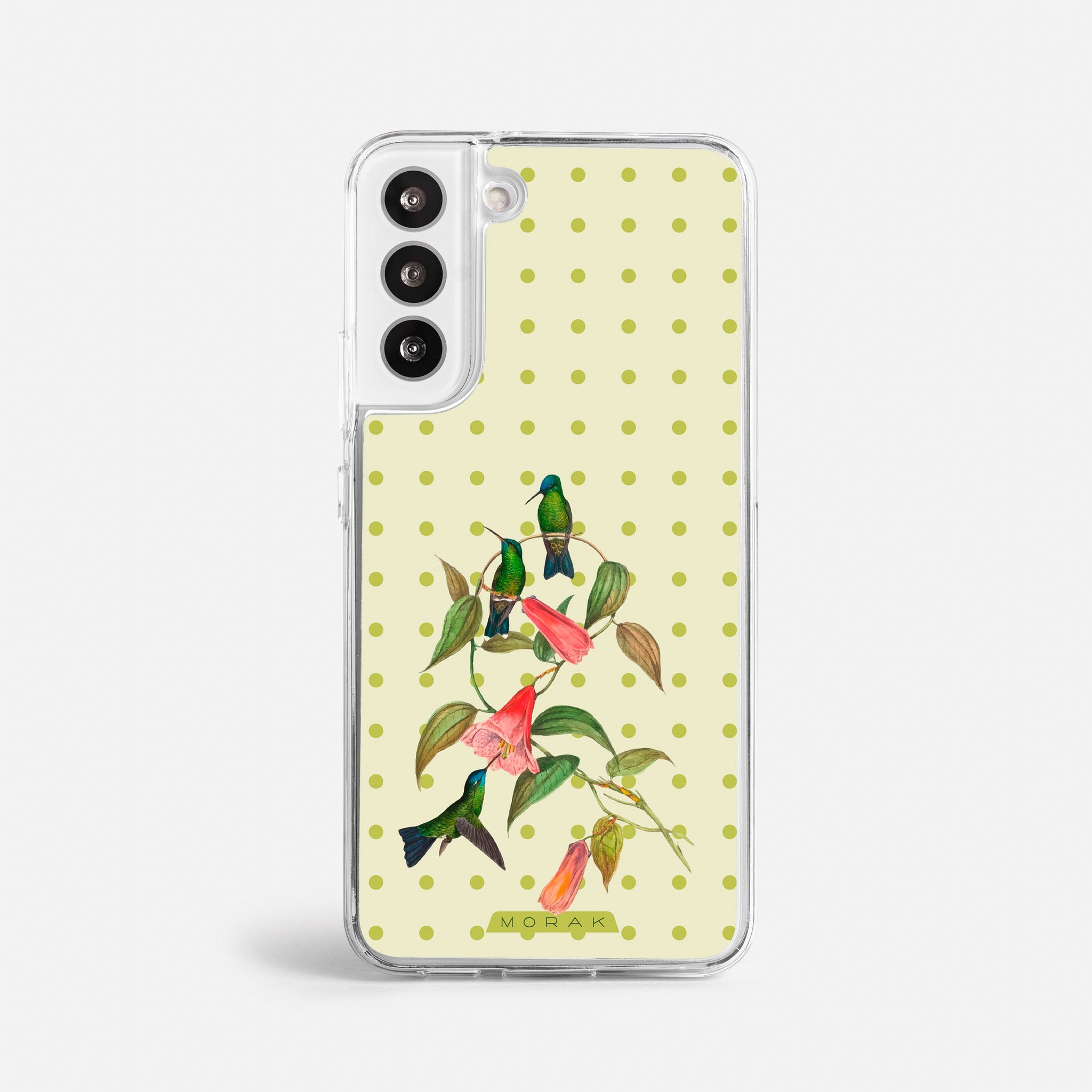 Case Colibrí Pop - Blanco Premium – Protección antigolpe | Diseño colombiano | Morak