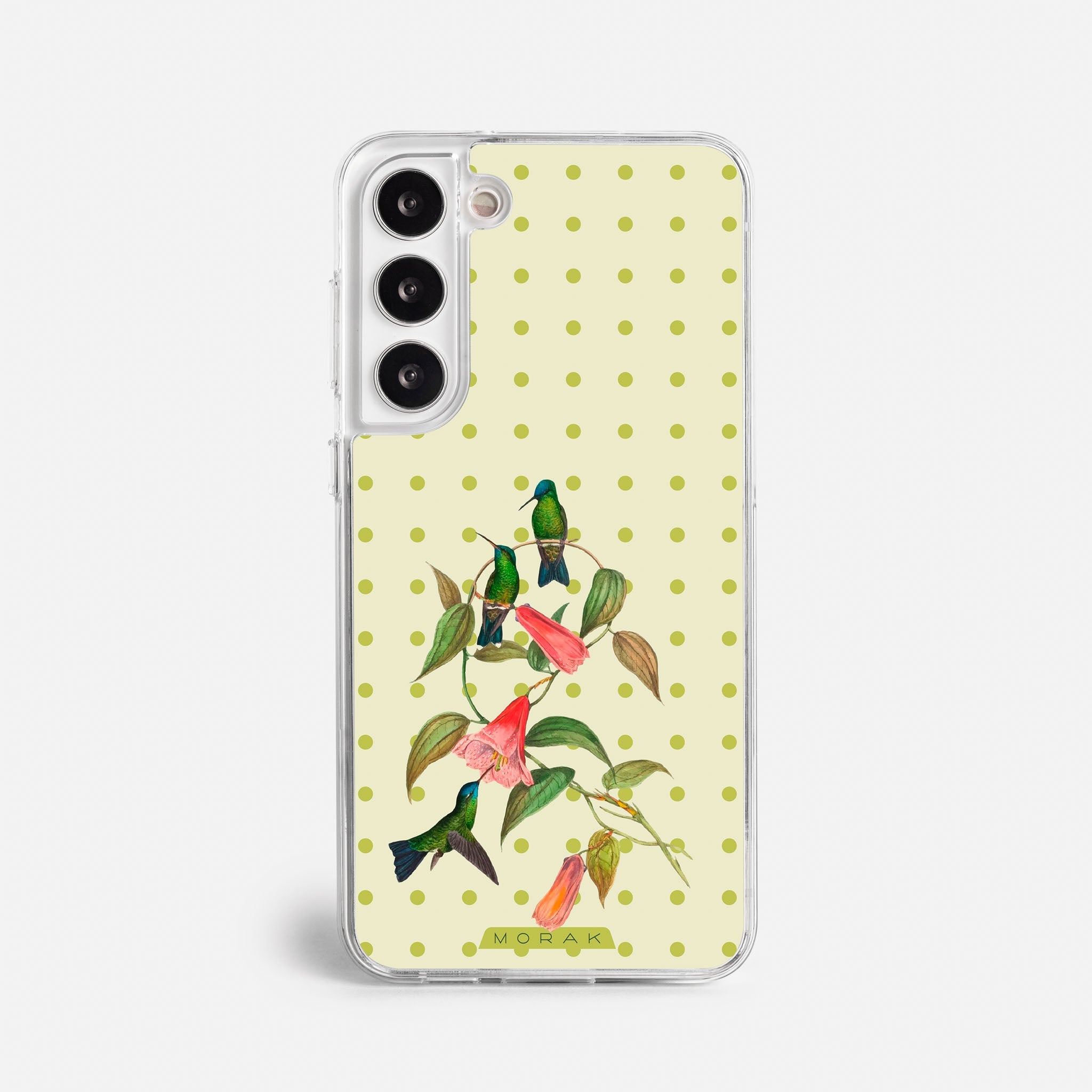 Case Colibrí Pop - Blanco Premium – Protección antigolpe | Diseño colombiano | Morak