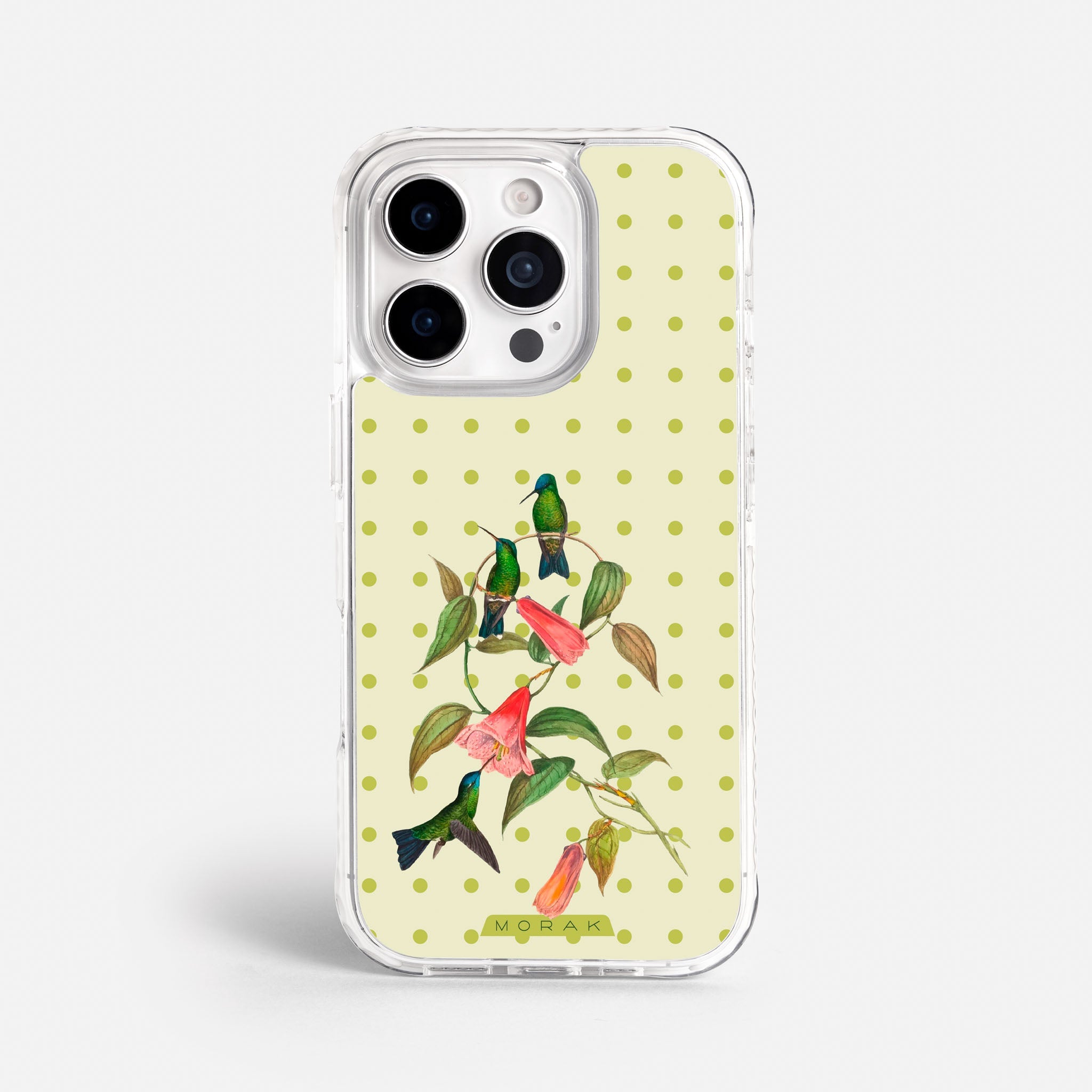Case Colibrí Pop - Blanco Premium – Protección antigolpe | Diseño colombiano | Morak