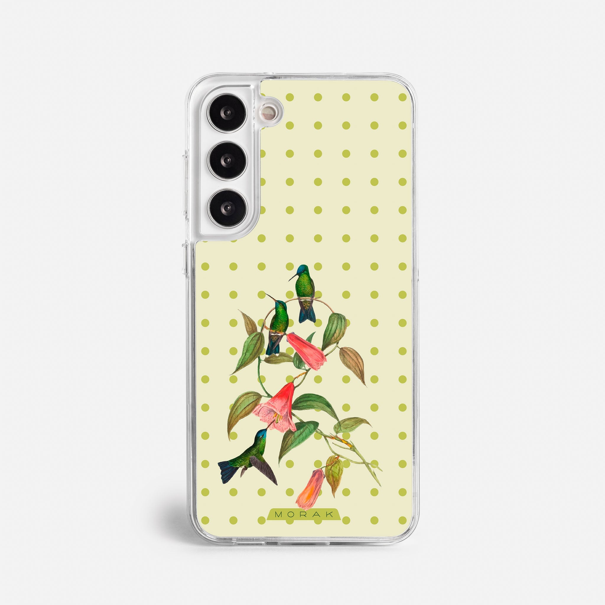 Case Colibrí Pop - Blanco Premium – Protección antigolpe | Diseño colombiano | Morak